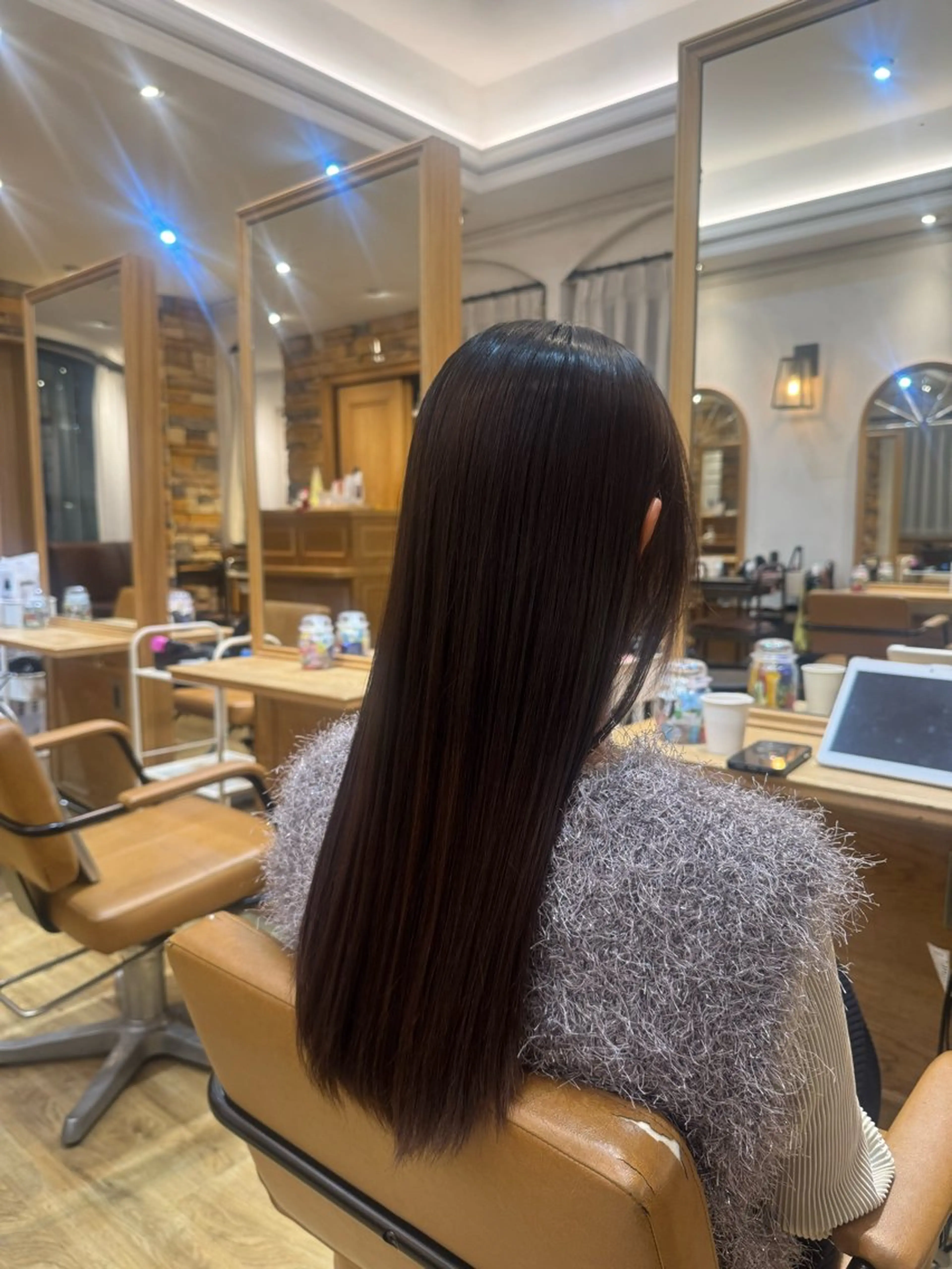 ロング 縮毛矯正 トリートメント 新宿三丁目💜 空陽💙のヘアスタイル