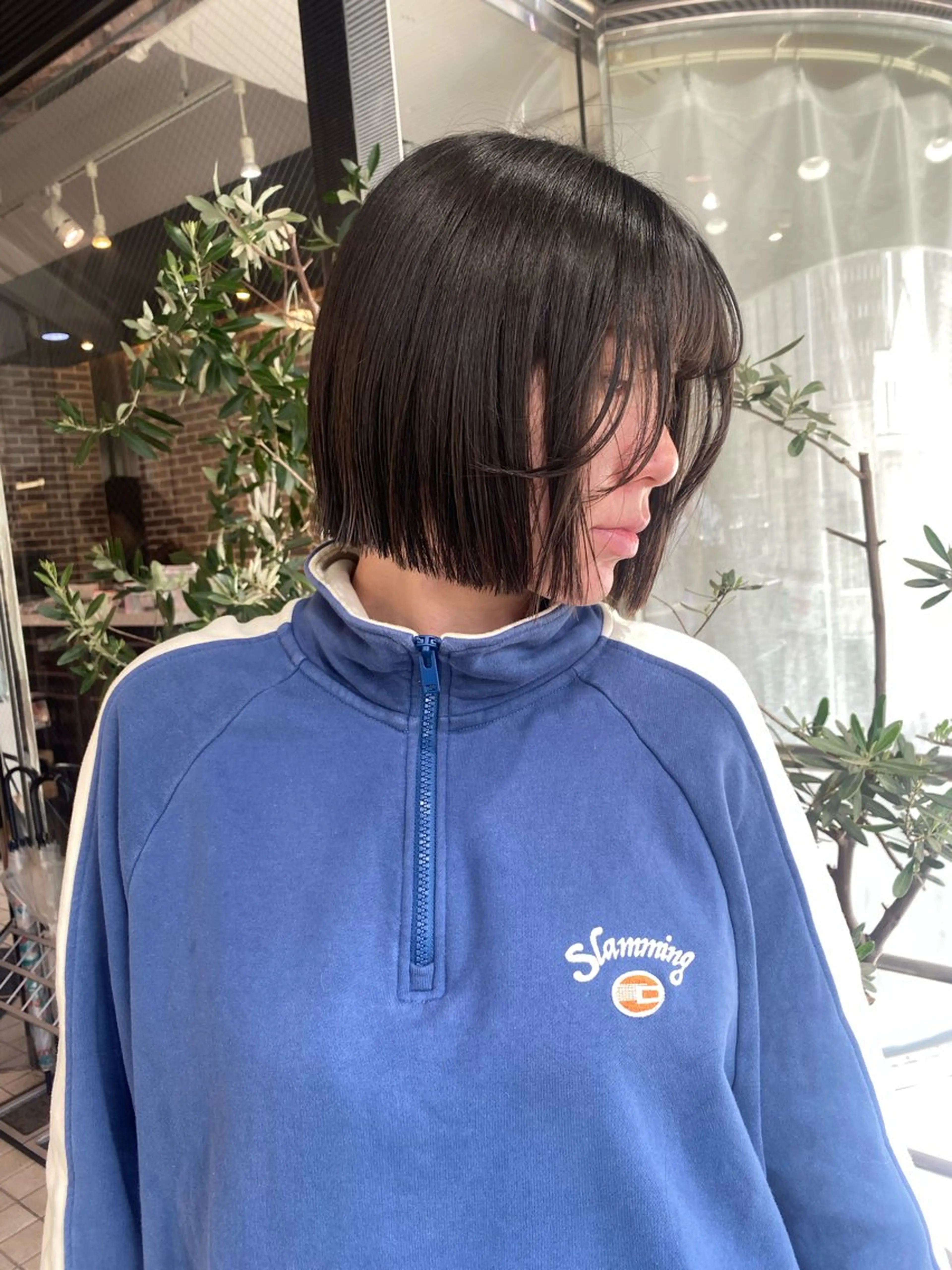 ショート ボブ 顔周りカット 髪質改善 韓国風ヘア レイヤーカット designcolo r/似合わせNOKAのヘアスタイル