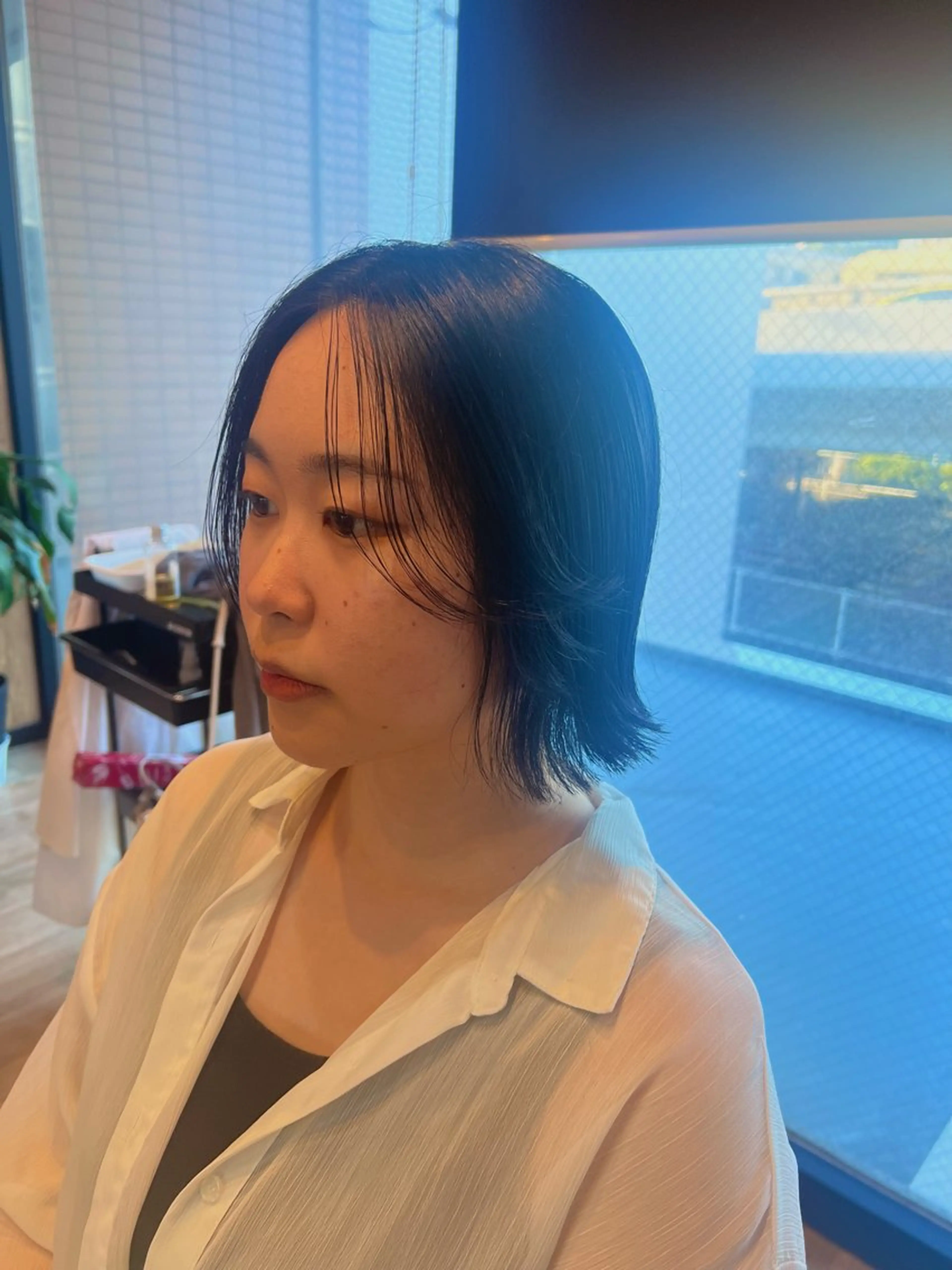 ミディアム パーマモデル 募集中💞栗林 悠のヘアスタイル