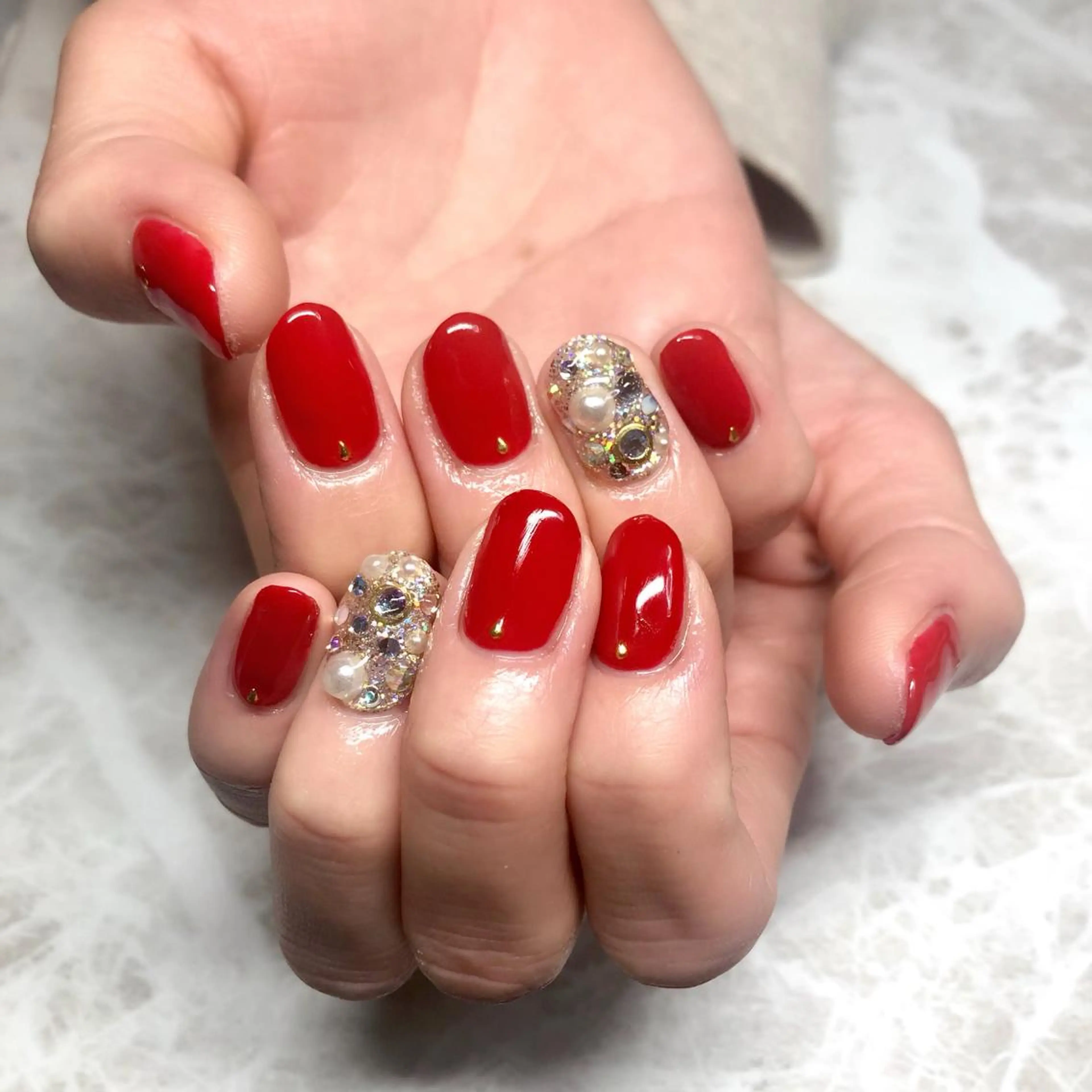 ネイル 赤色 luana nailのネイルデザイン