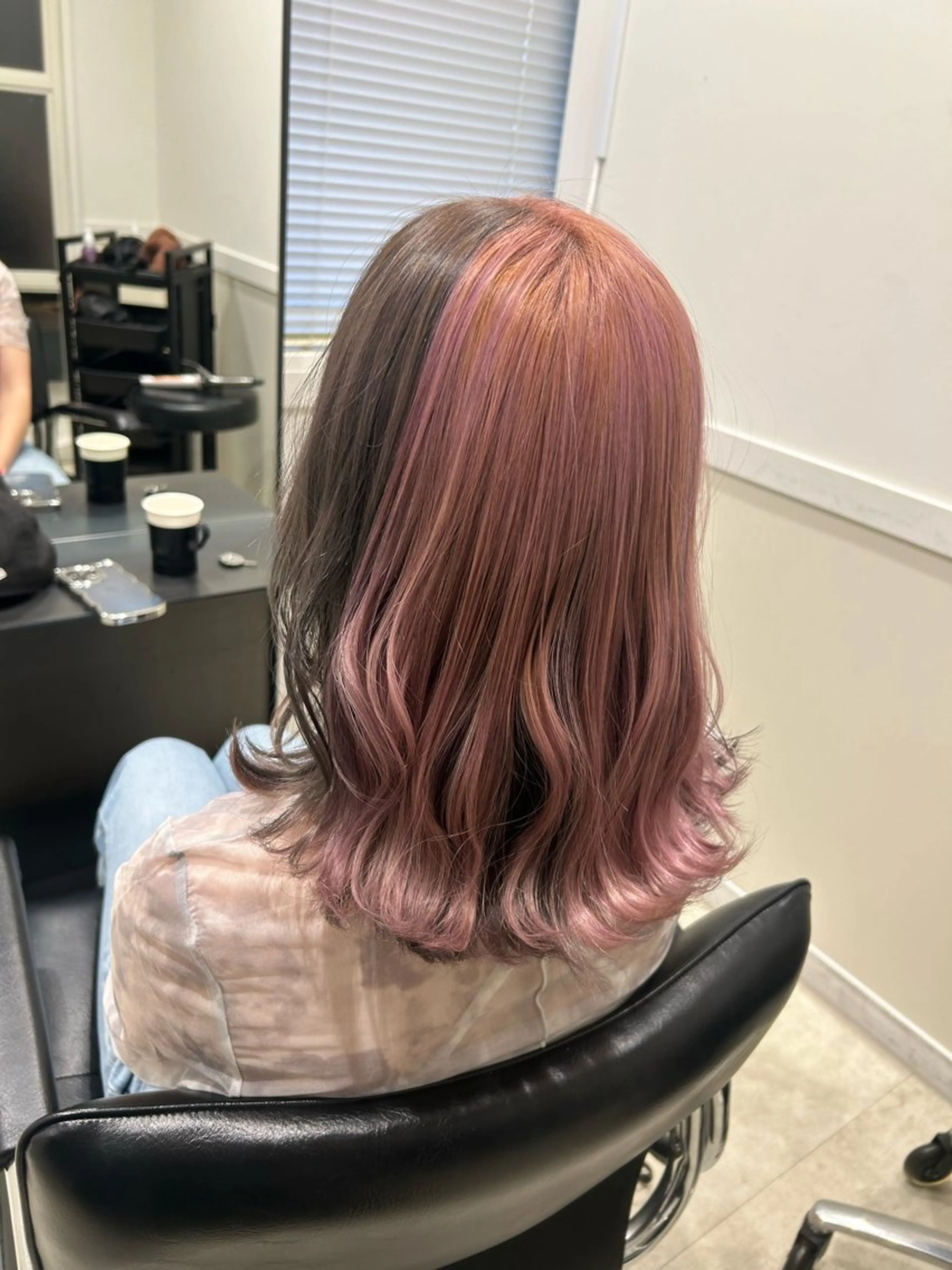 セミロング カラー ヘアカラー GO TODAY SHAiRE SALON所属・🌼透け感カラー 🌼Rinaのヘアスタイル
