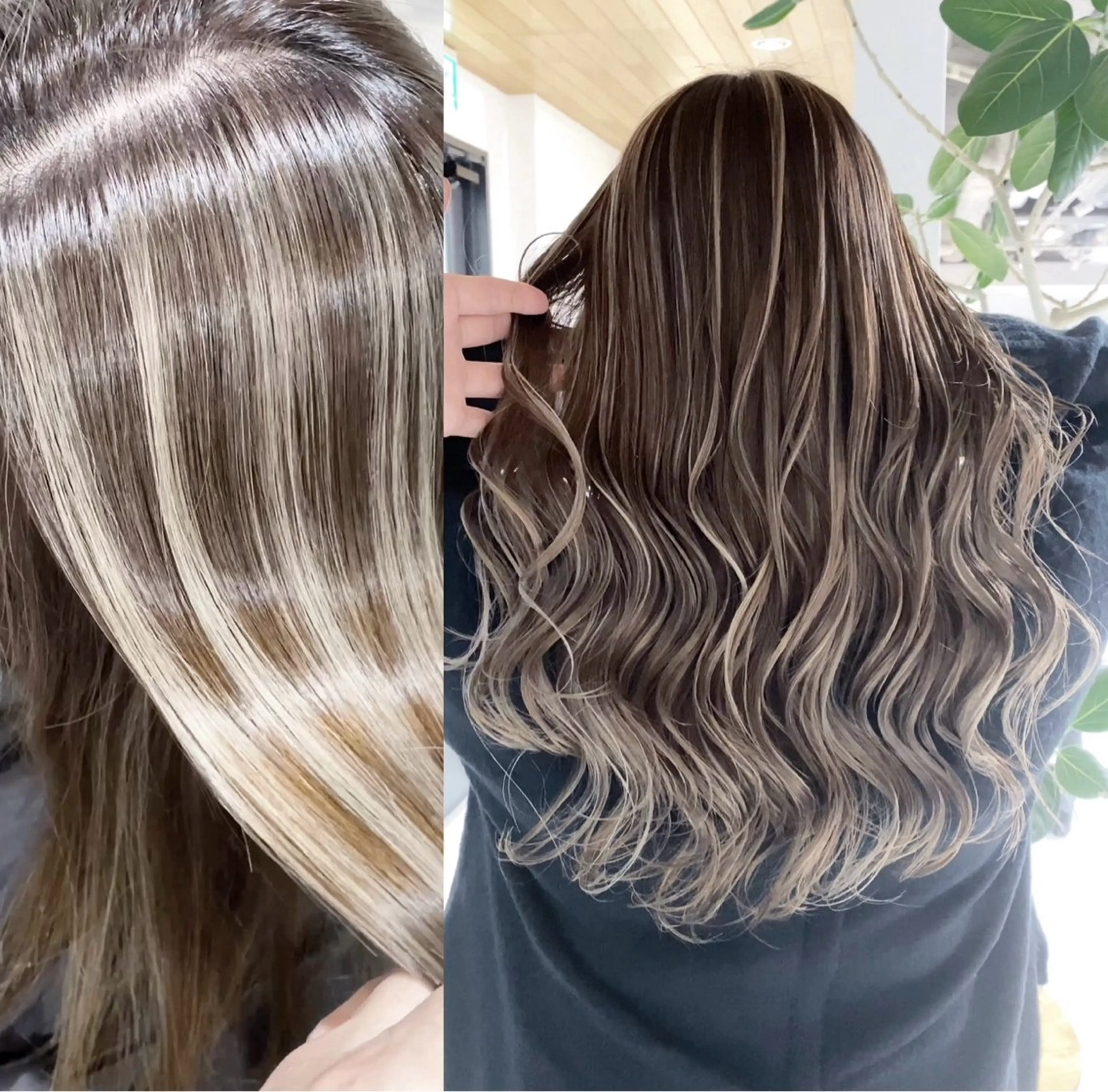 ロング カラー ブリーチ ケアブリーチ ハイライトカラー ハイライト ETOILE所属・レイヤーカット 海老原寛大のヘアスタイル