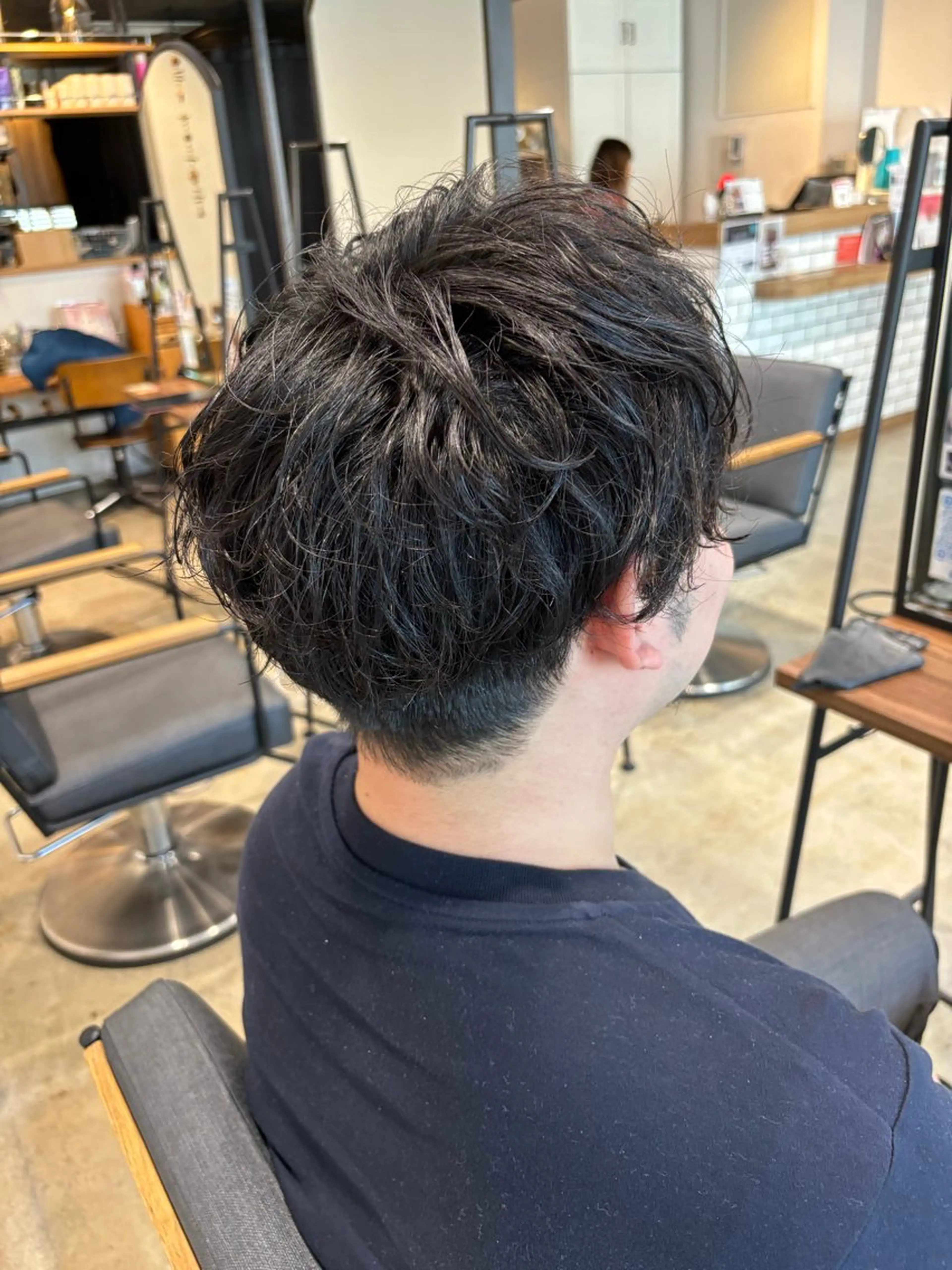 ショート パーマ メンズ カット パーマ みつけ／メンズカット メンズパーマ🦔のヘアスタイル