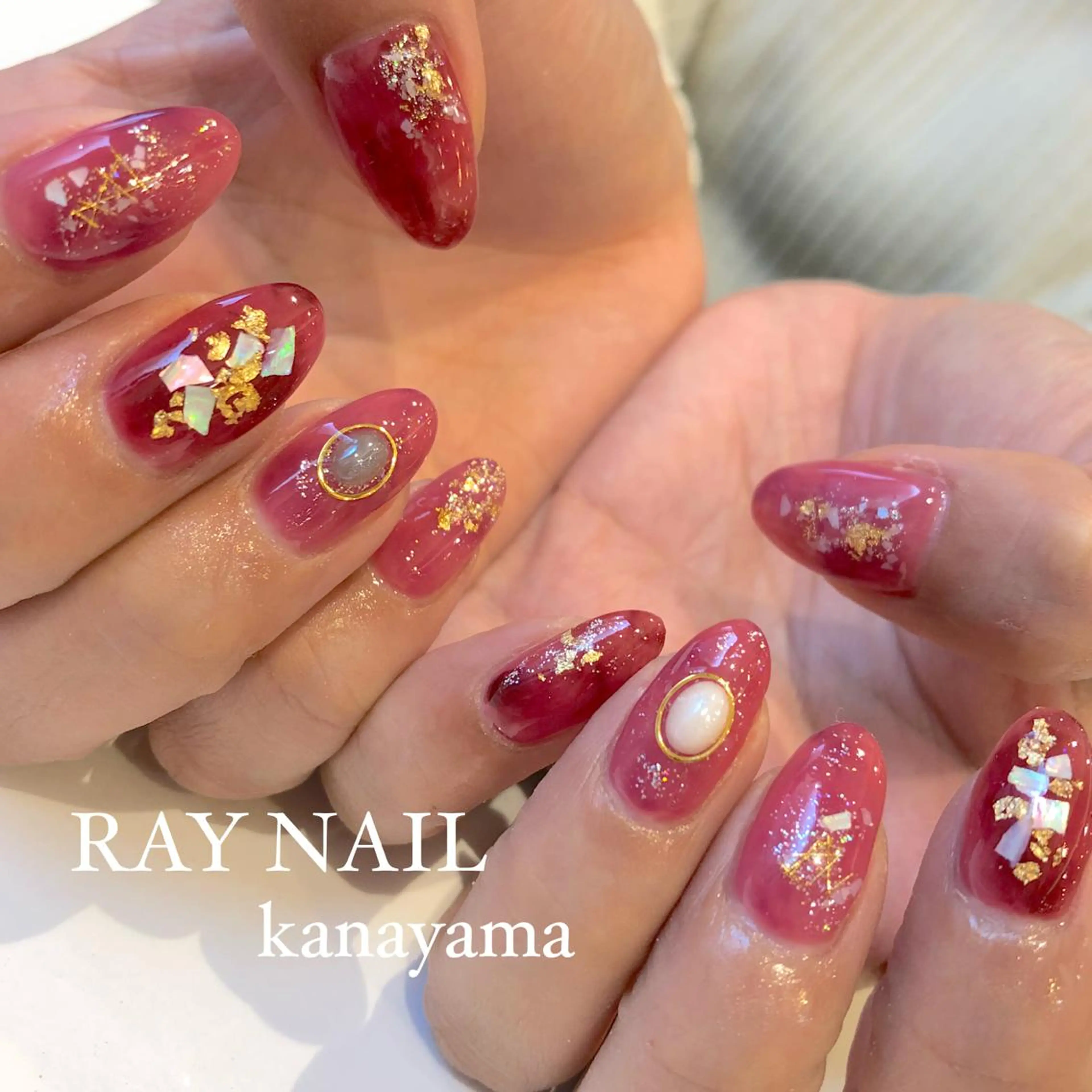 ネイル べっ甲ネイル ニュアンスネイル Arowa 伊田のネイルデザイン