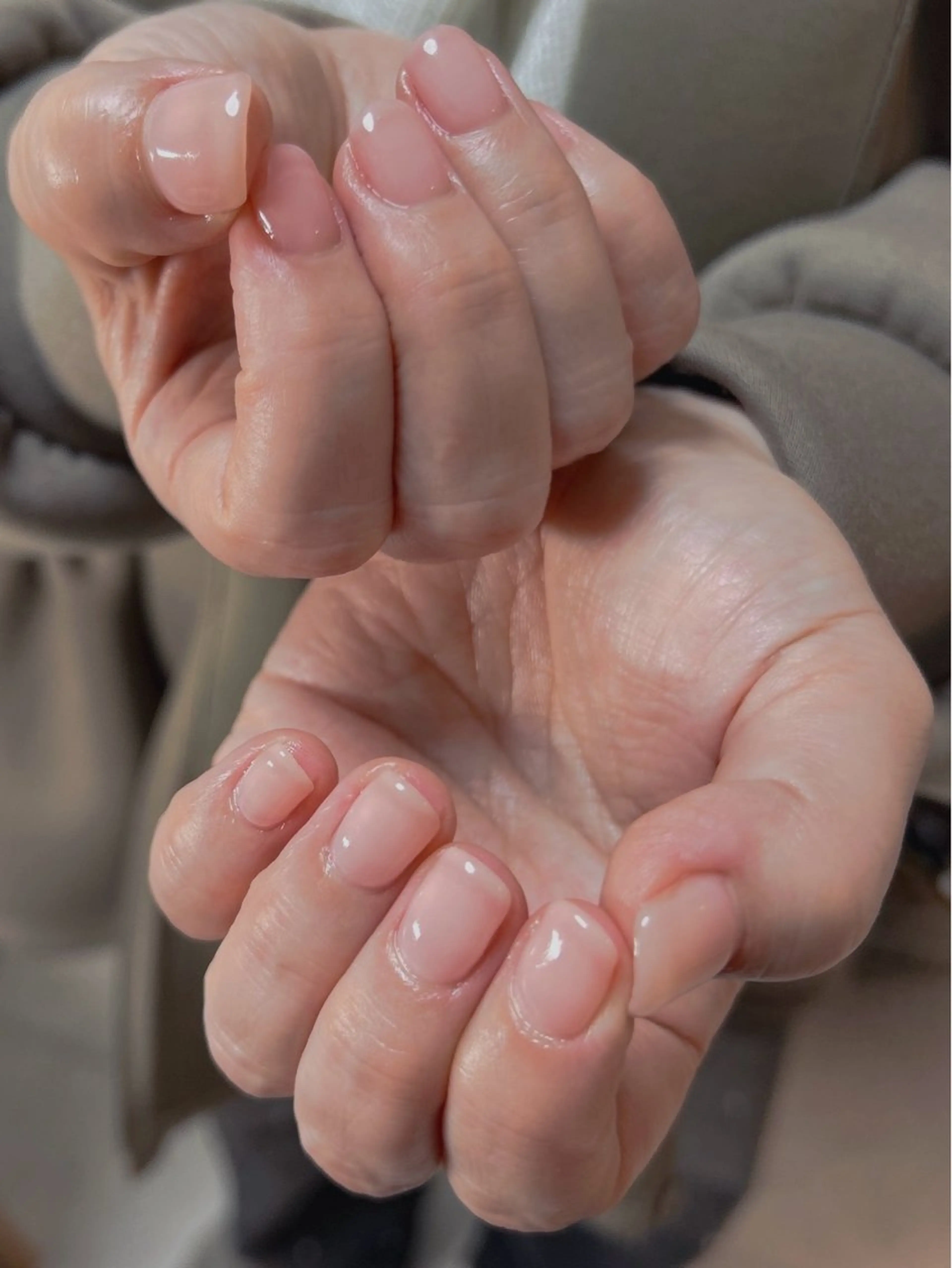 ネイル 桜ネイル オフィスネイル ハンドネイル ten nail salon　かえでのネイルデザイン