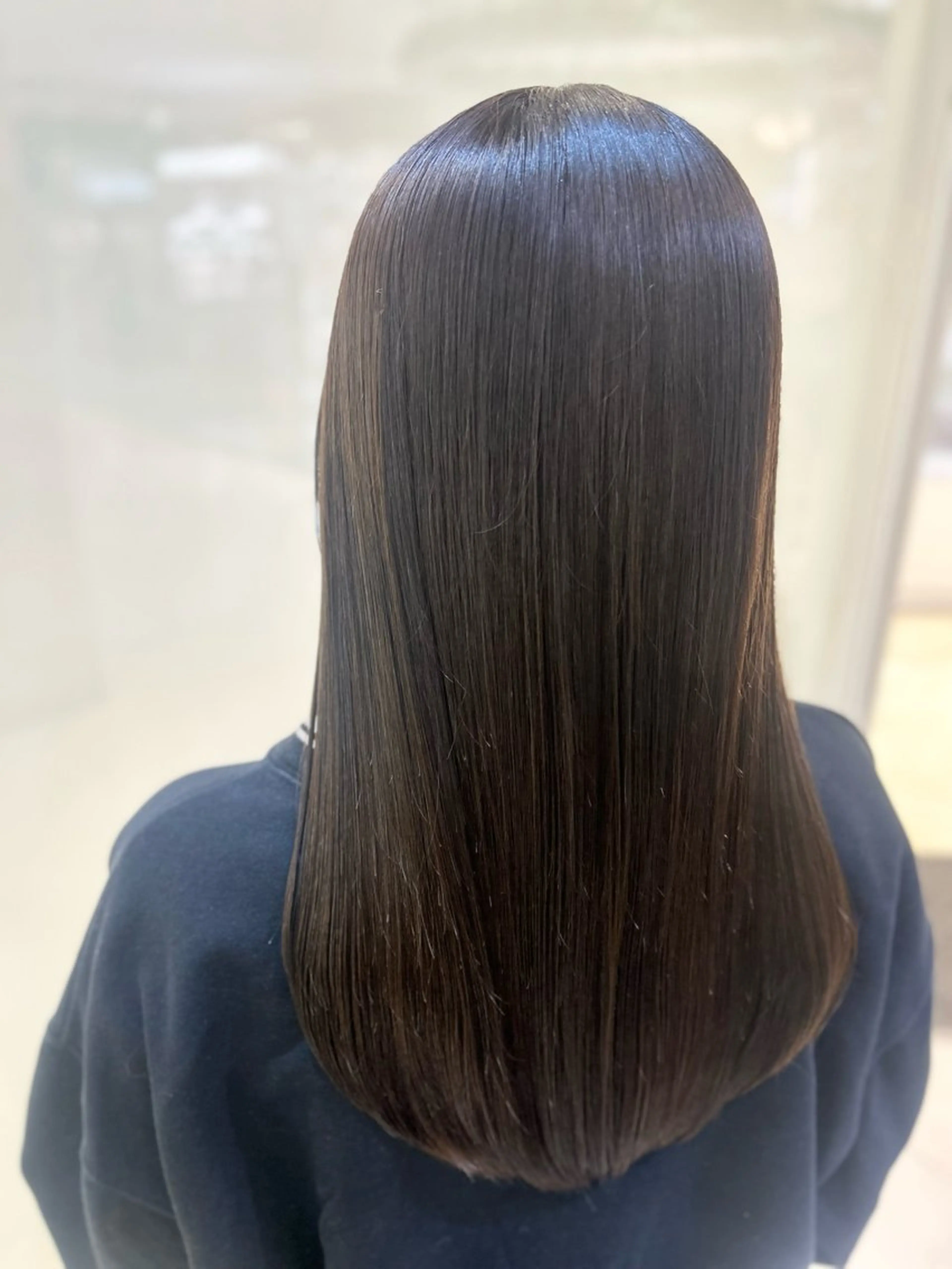 セミロング カラー 艶質改善/縮毛矯正 ササキナツミのヘアスタイル