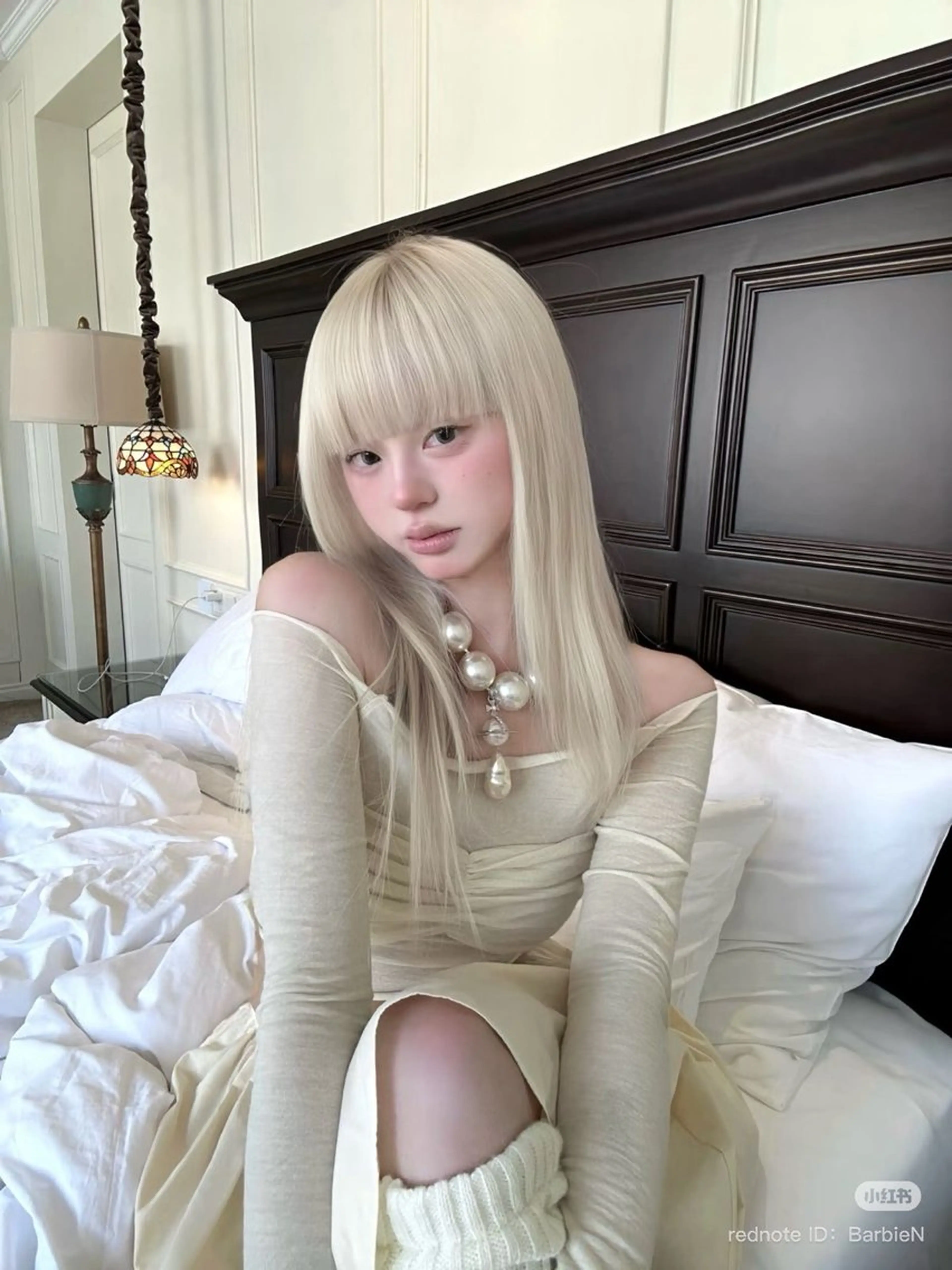 ロング ヘアカラー ブリーチカラー🐆 うる艶美髪🎀のヘアスタイル