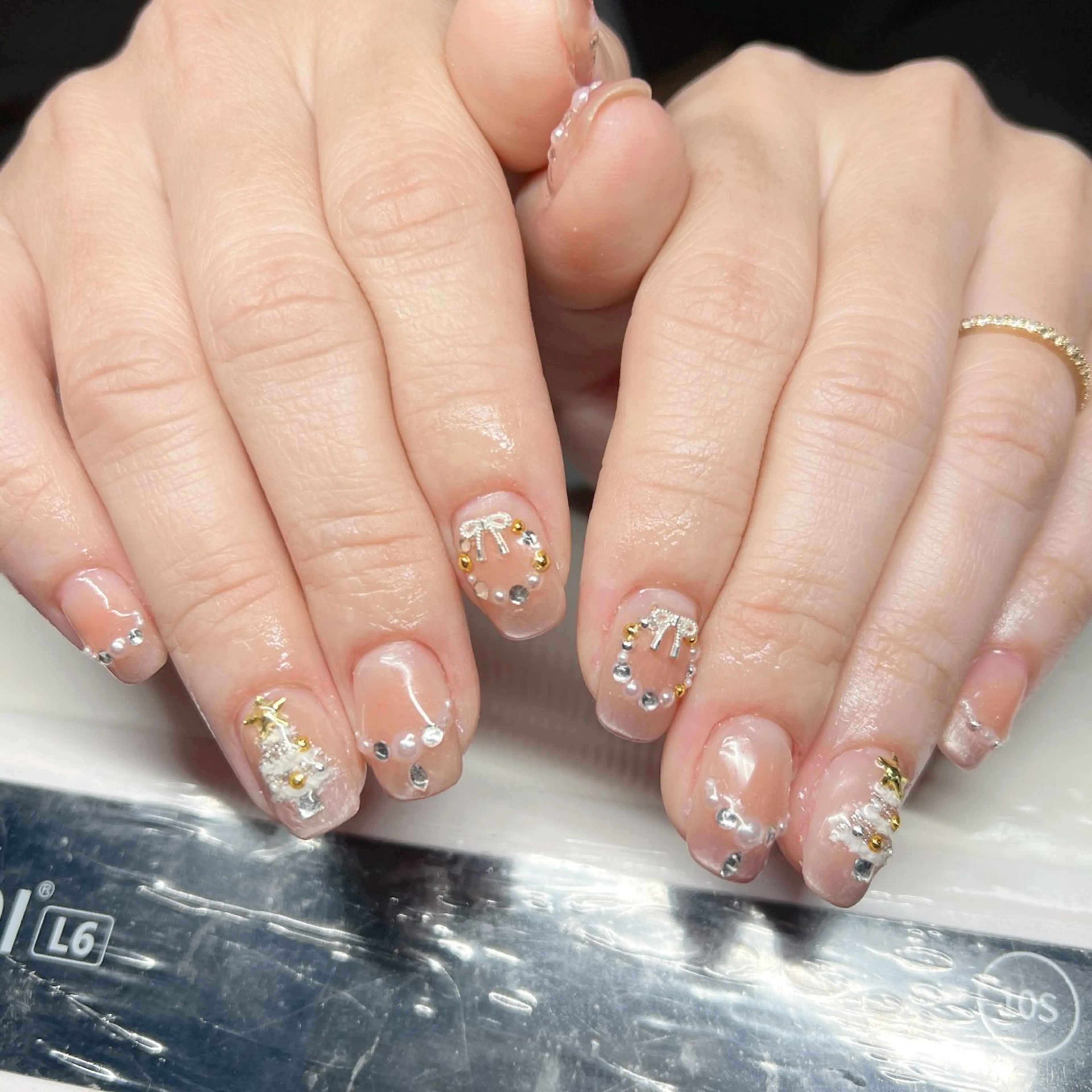 ネイル アートネイル ジェルネイル ガーリー ハート キラキラネイル Kawaii _Nailのネイルデザイン