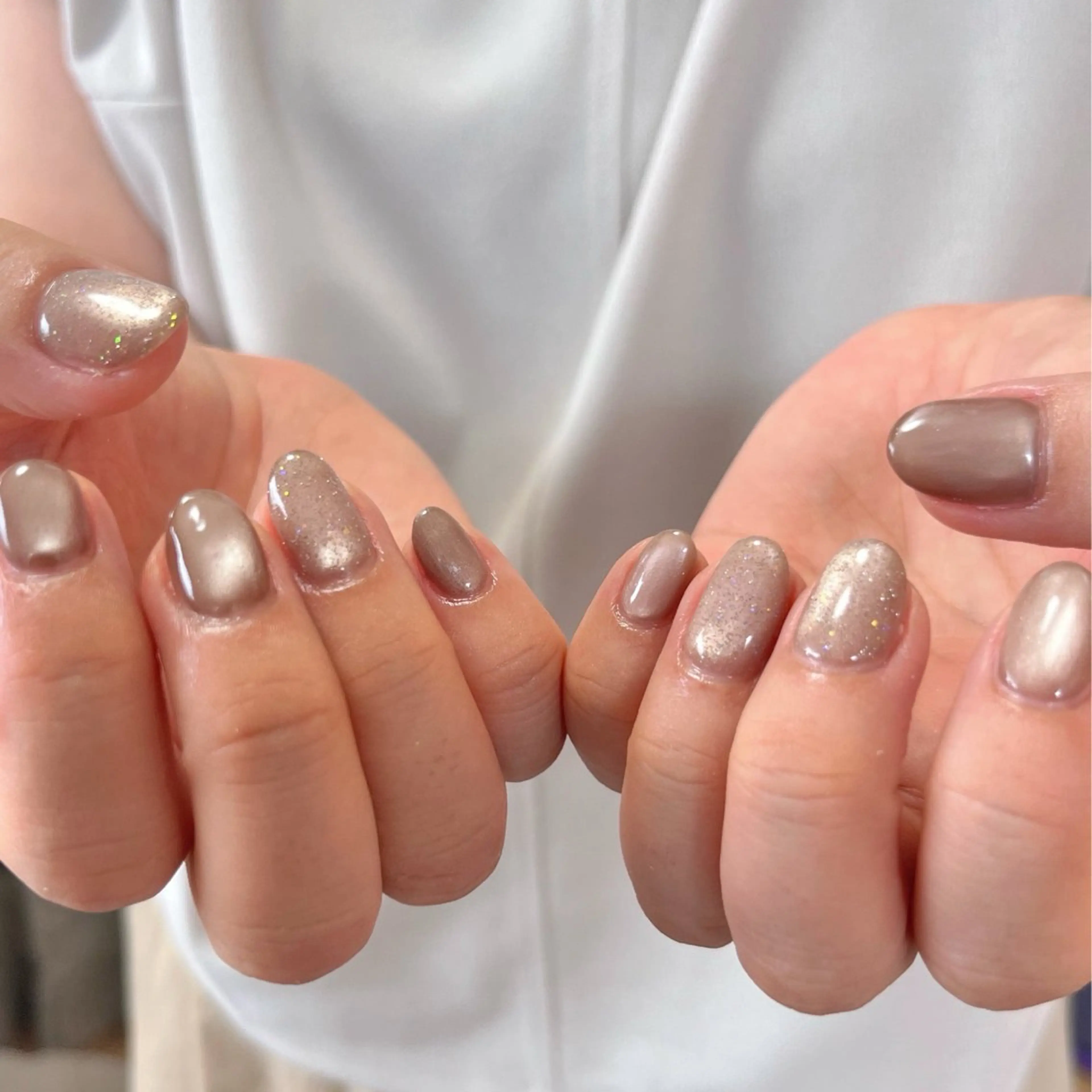 ネイル ジェルネイル マグネットネイル ワンカラーネイル ハンドネイル tamu nail 　金町のネイルデザイン
