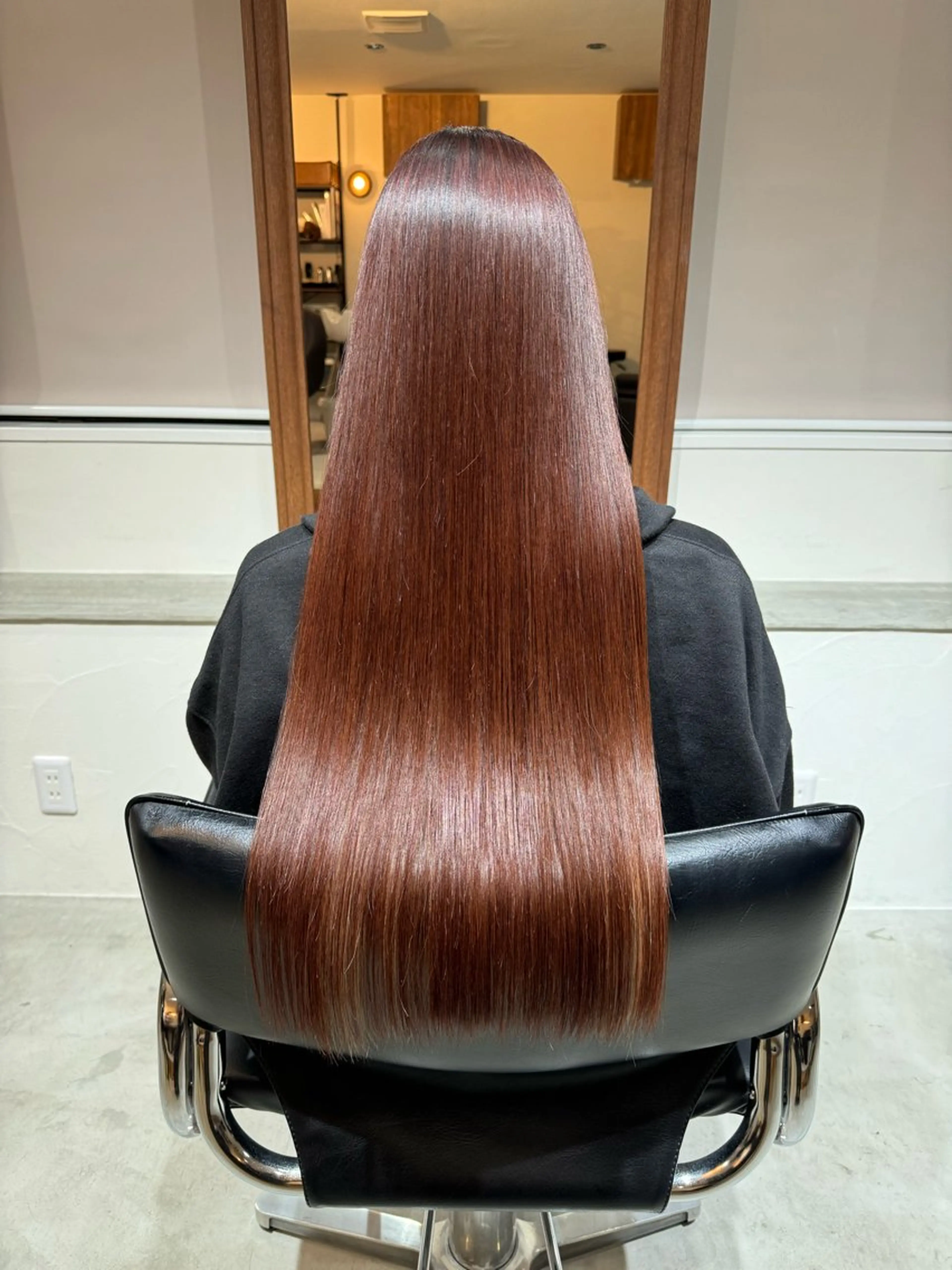ロング カラー 髪質改善 縮毛矯正 トリートメント (h)wim ウィムのヘアスタイル