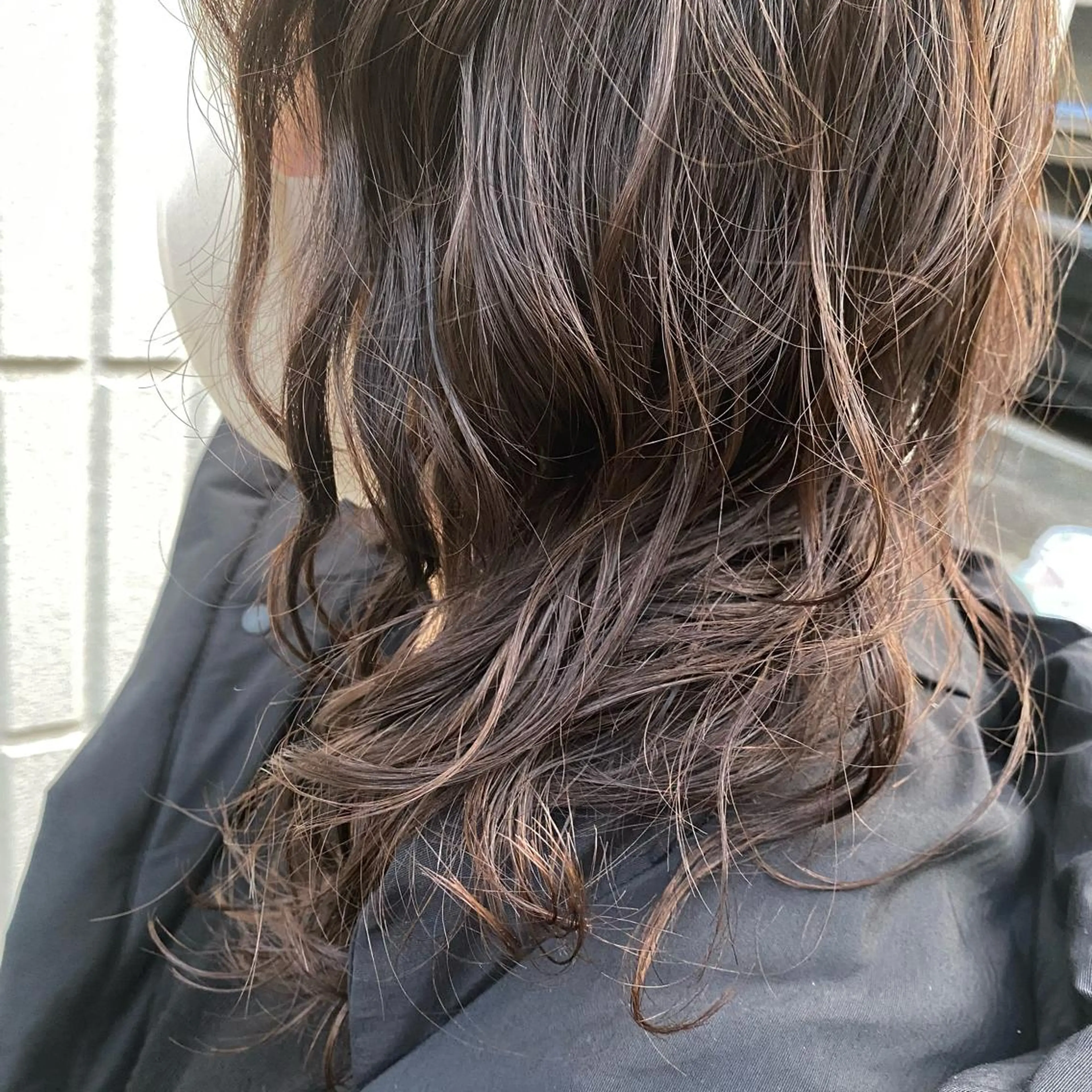 セミロング パーマ セミロングパーマ デジタルパーマ カット パーマ ヘッドスパ BRITS 渡辺 菜々子のヘアスタイル