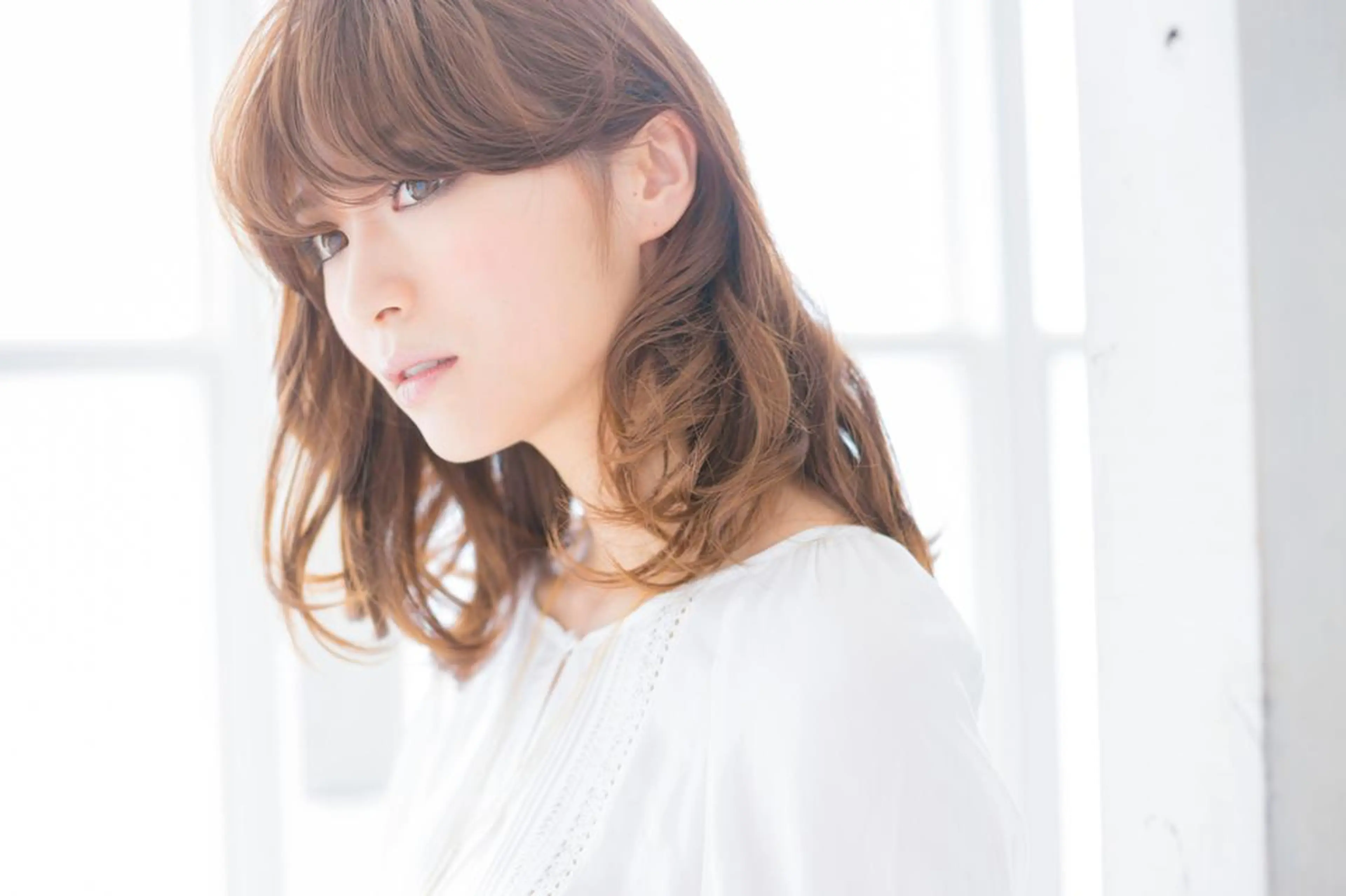 セミロング セミロングパーマ アッシュ 髪質改善 トリートメント 髪質改善ストレート nao.c 田原台店のヘアスタイル