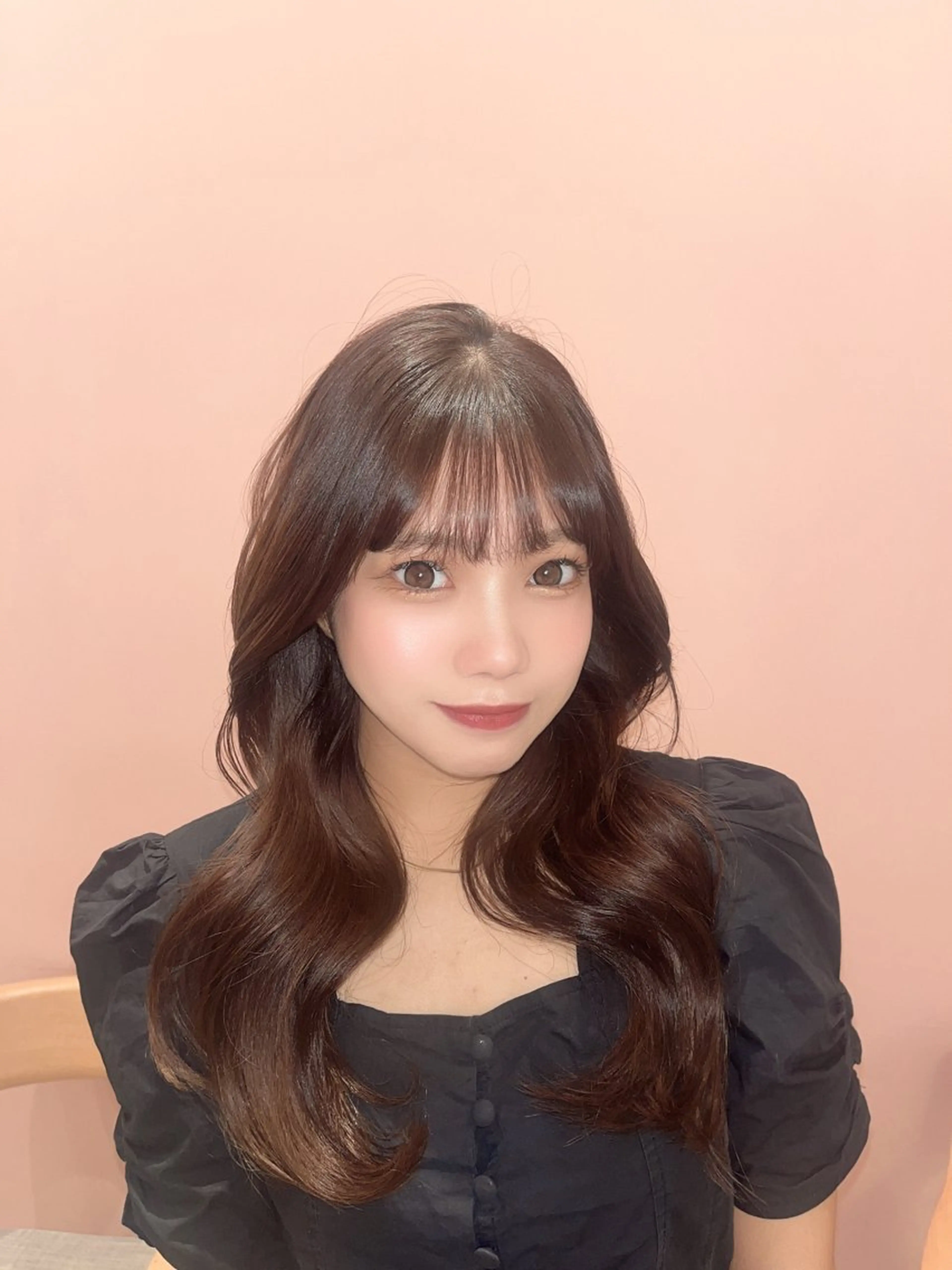 セミロング 韓国風カラー くびれヘア 顔周りカット 韓国風ヘア レイヤーカット 🍁艶カラー／ レイヤー🍁/和也のヘアスタイル