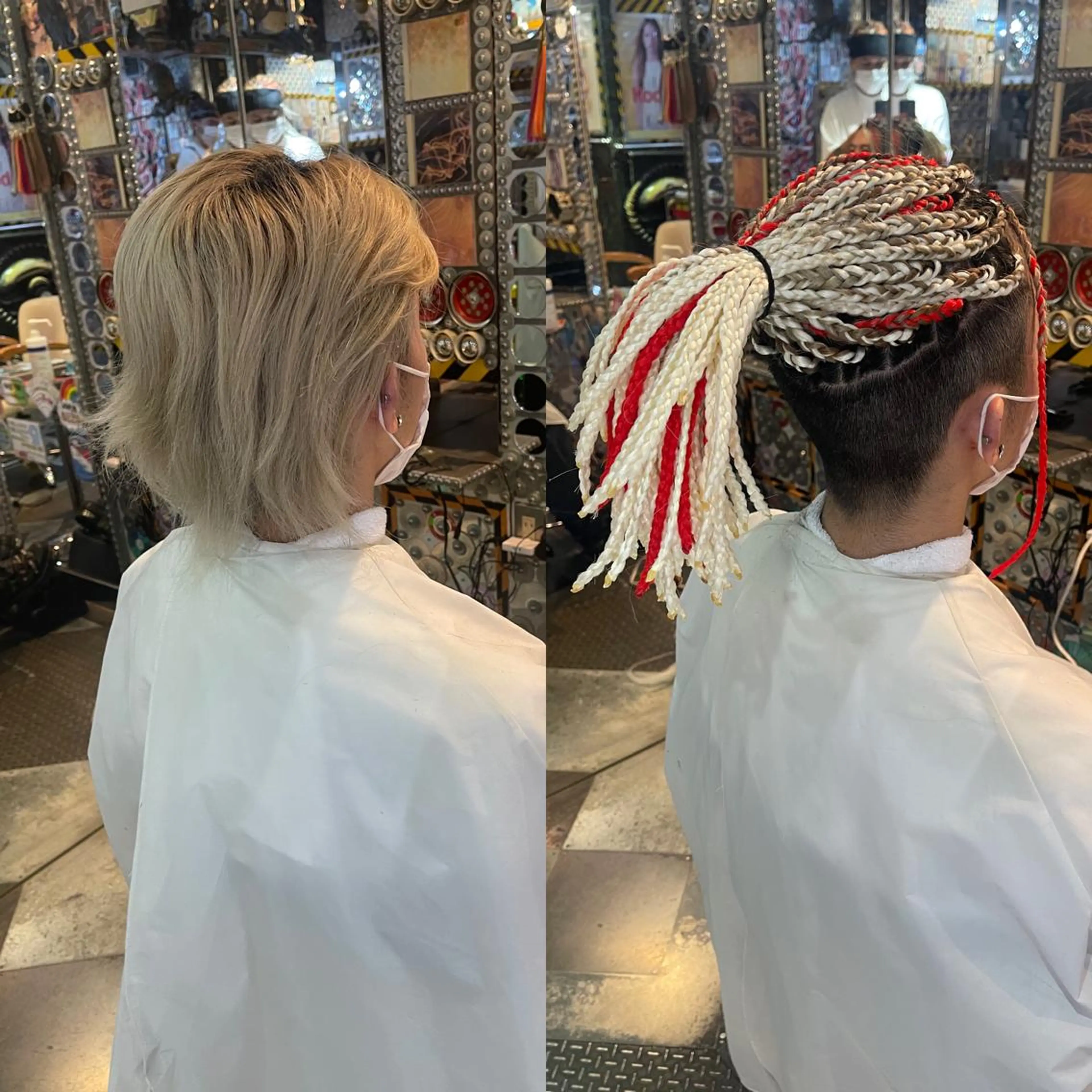 ミディアム カラー ヘアアレンジ メンズ haco+所属・🌈派手髪エクステ ブレイズ🌈ひろとのヘアスタイル