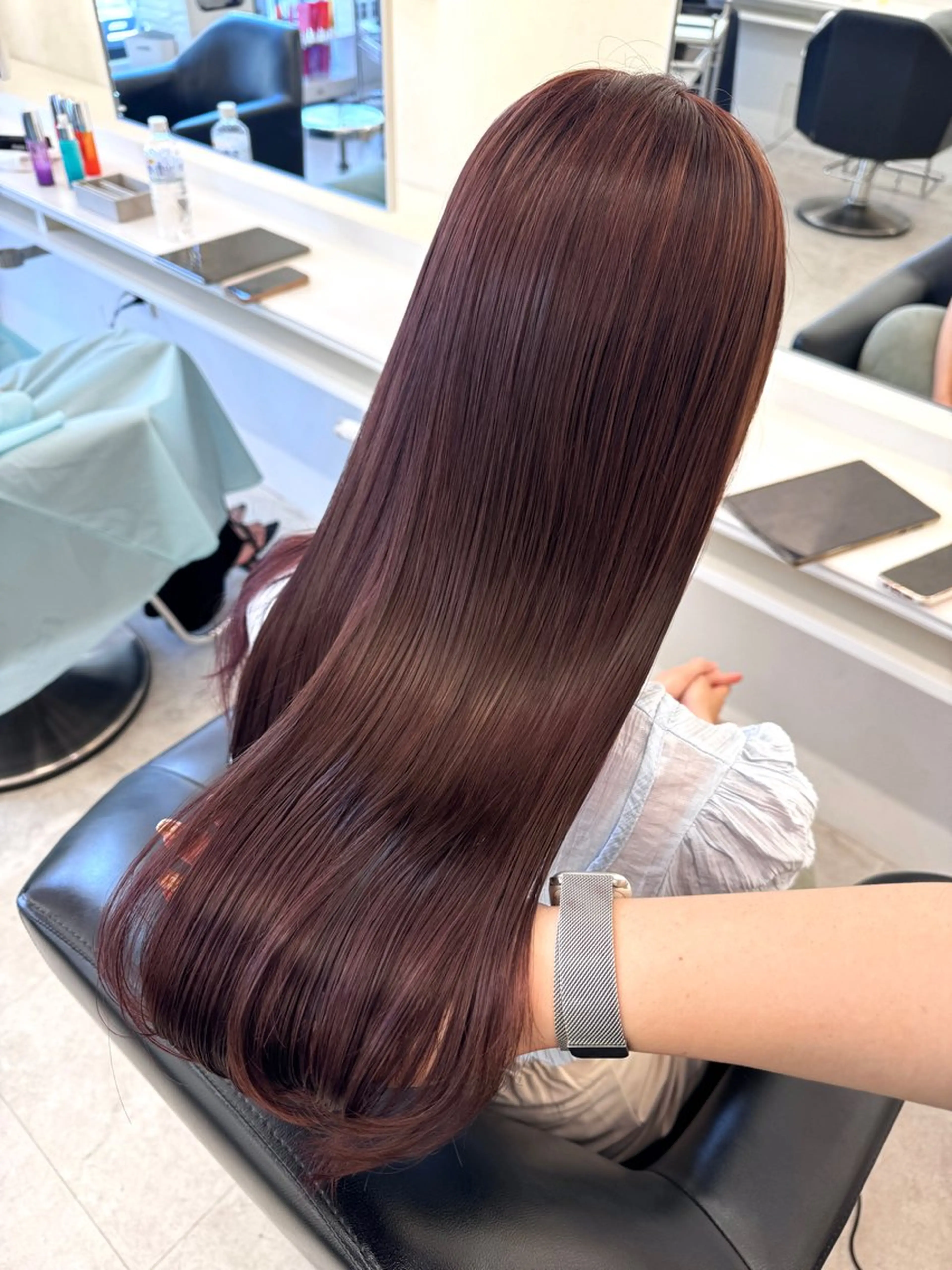ロング カラー カット ヘアカラー ParveMix NANOのヘアスタイル