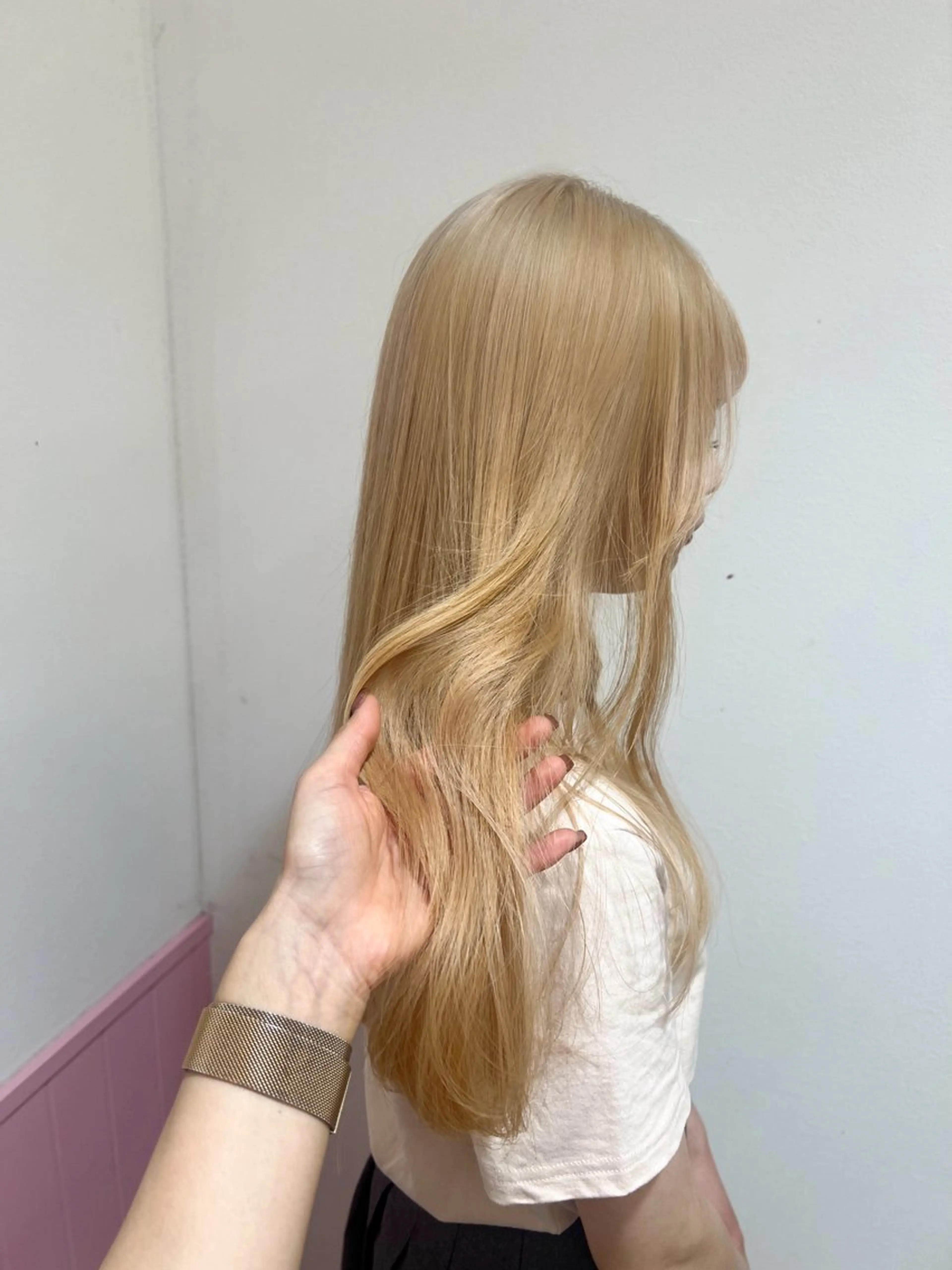 ロング カラー ヘアカラー トリートメント 🎀ダブルカラー/ ピンク×ガーリー🎀のヘアスタイル