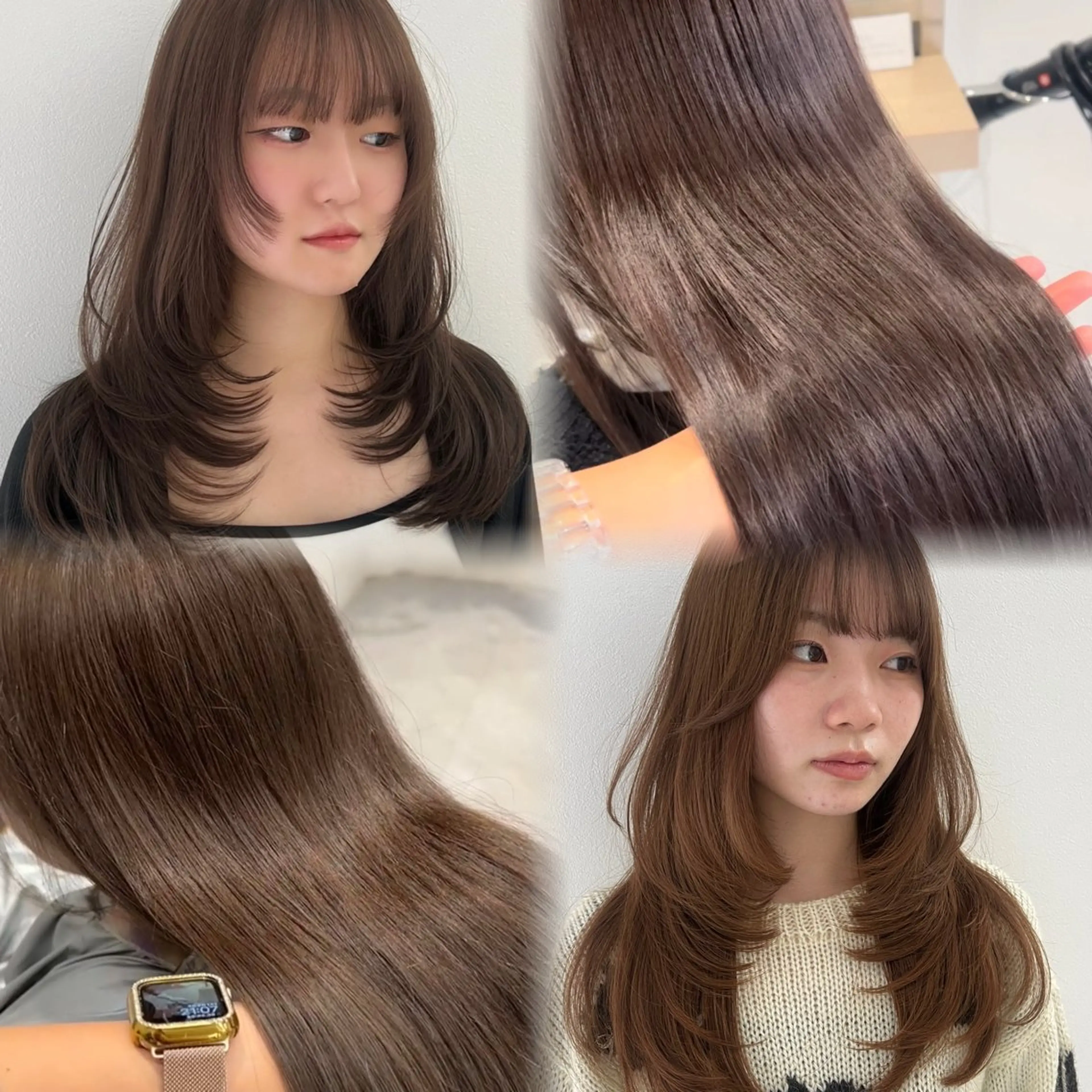 💎人気急上昇💎ブリーチなしダブルカラー＋艶トリートメント¥17000→14000の写真