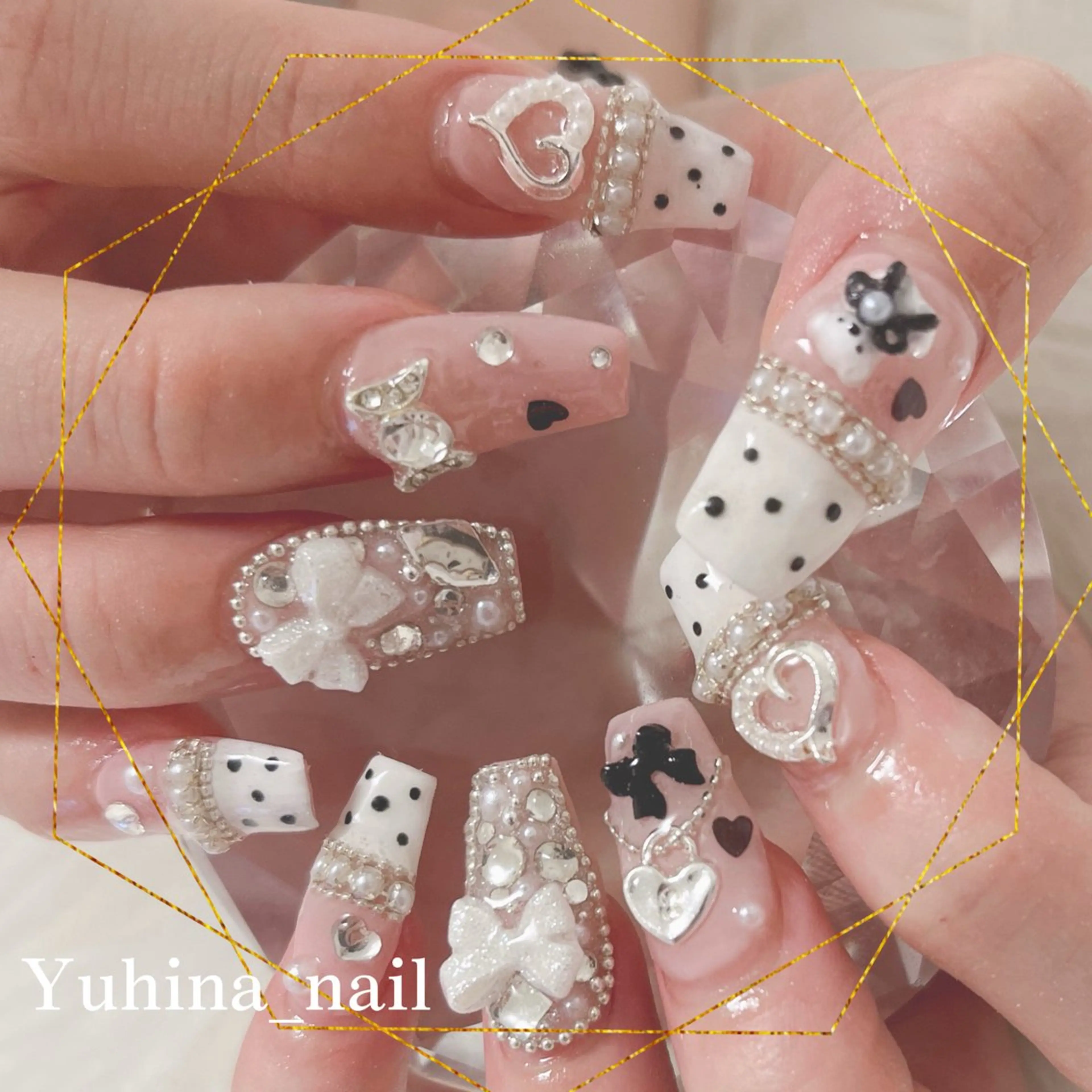 ネイル ハンドネイル Yuhina _nail‪ෆ‪.*のネイルデザイン