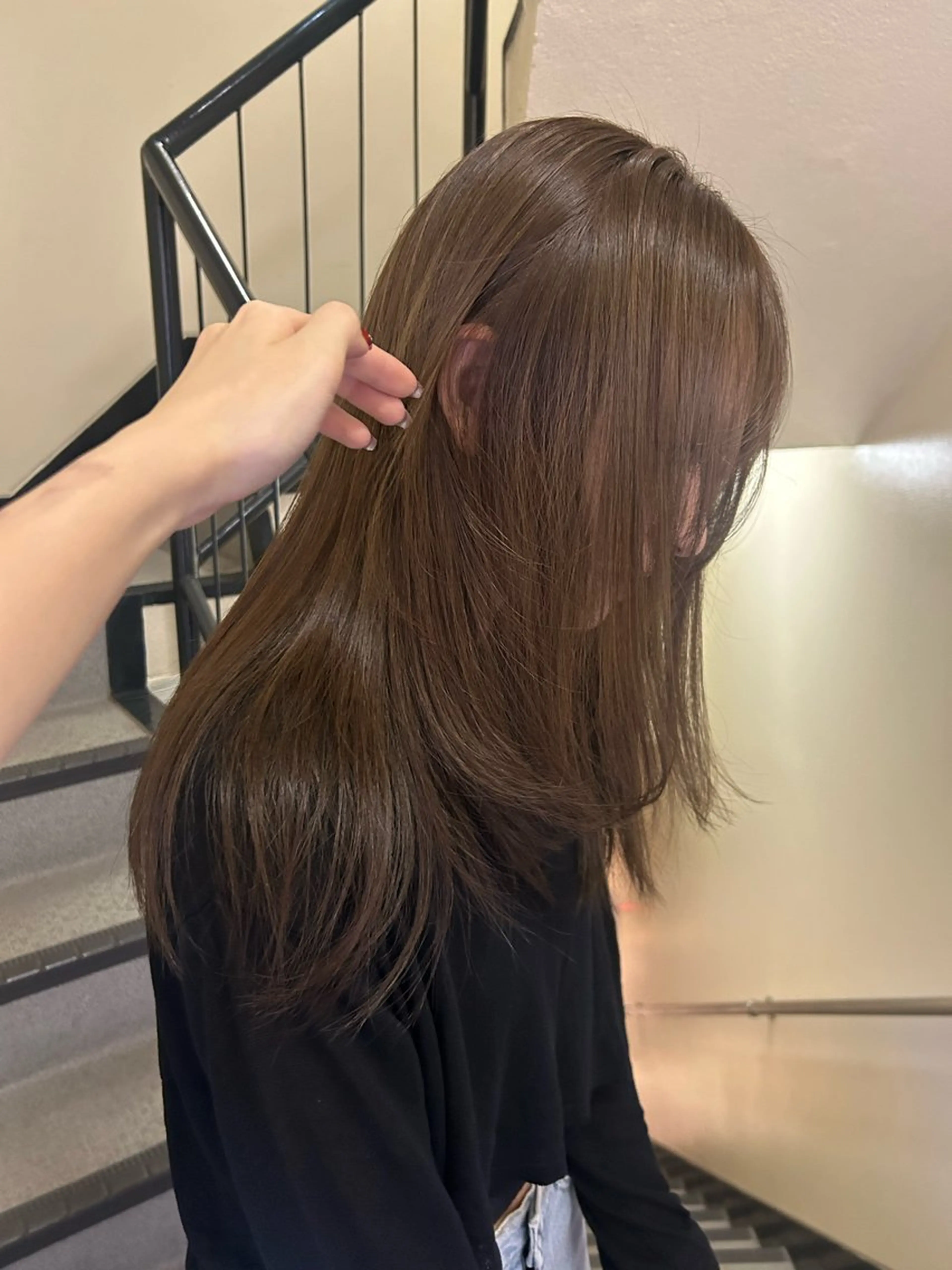 ロング カラー アッシュ ヘアカラー トリートメント ☕️結【suii.】 ボブ/ヘアセット☕️のヘアスタイル