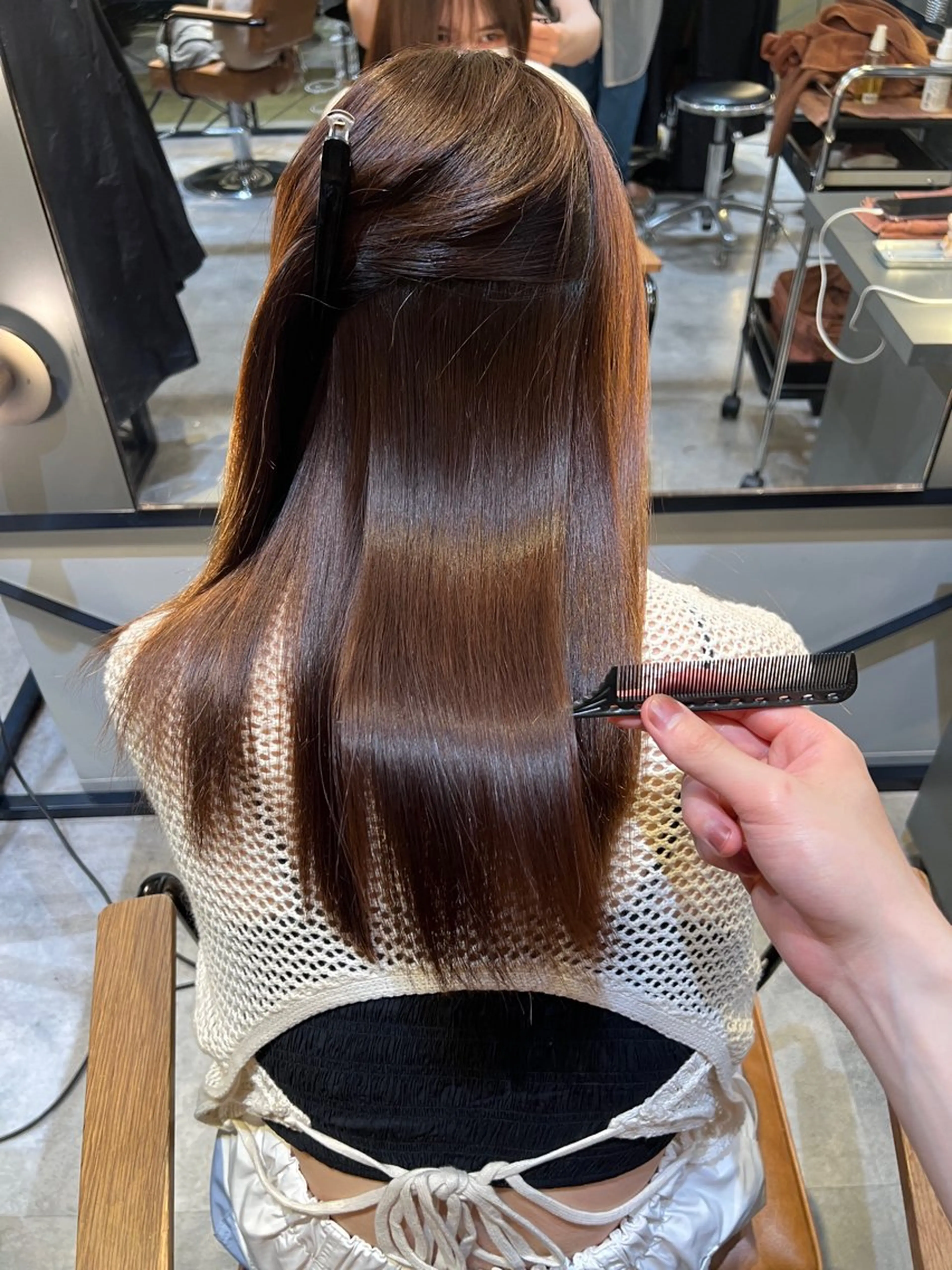 ロング 髪質改善ストレート /髪質改善/中内寛太のヘアスタイル
