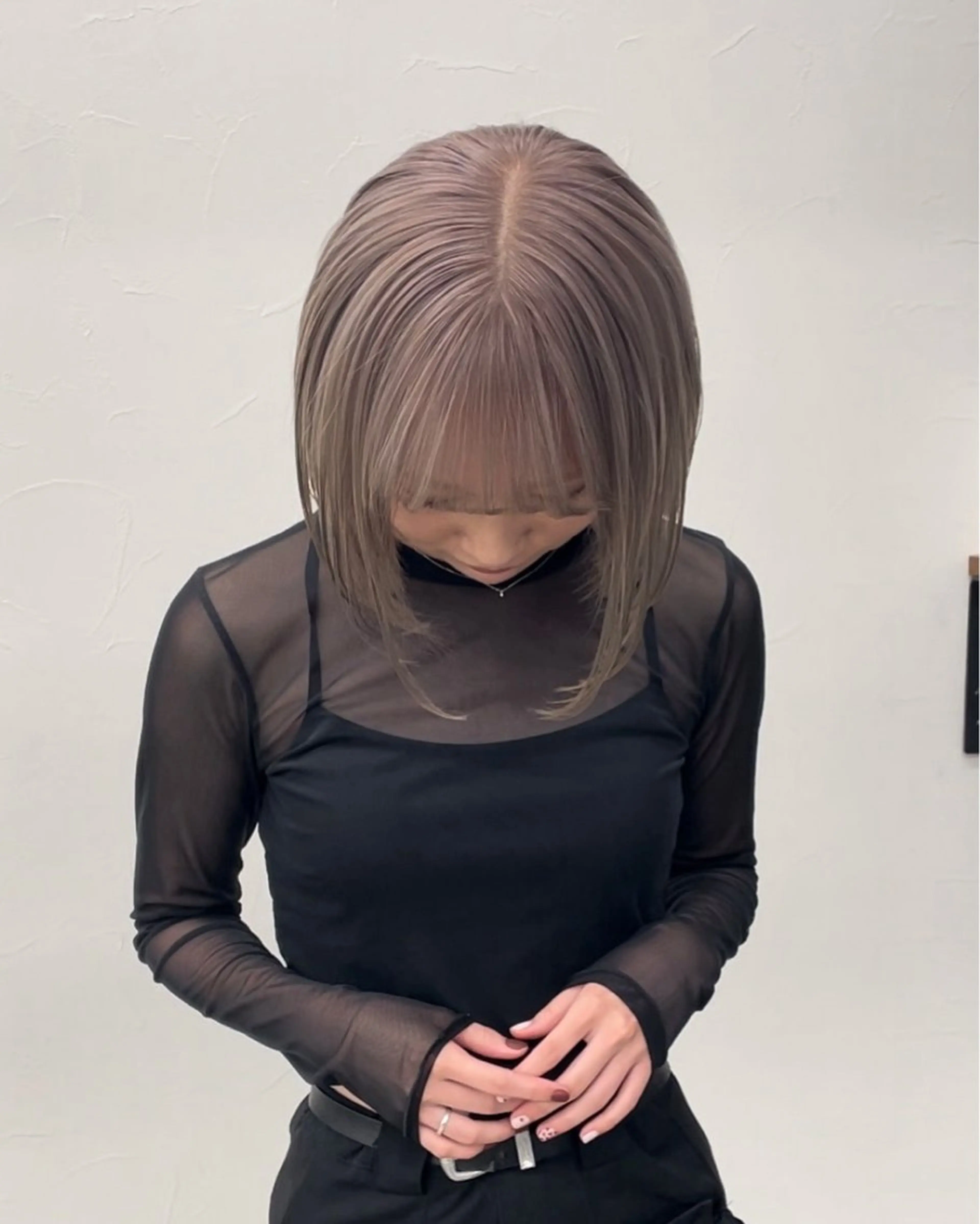 ミディアム カラー 大人可愛い/透明感 カラー🐰RINAのヘアスタイル