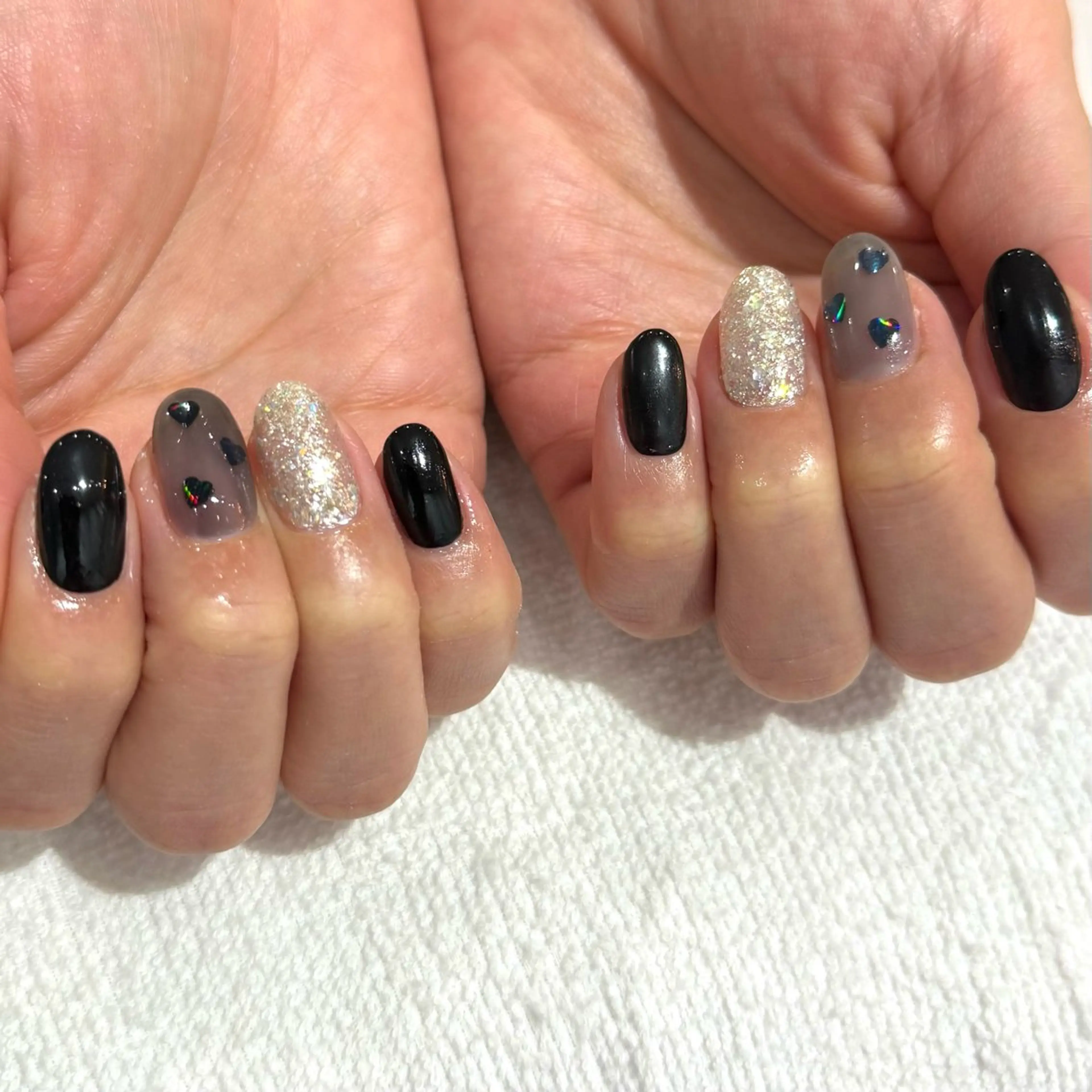 ネイル ハート ハンドネイル フットネイル ハンドケア Yoshiha .Mのネイルデザイン
