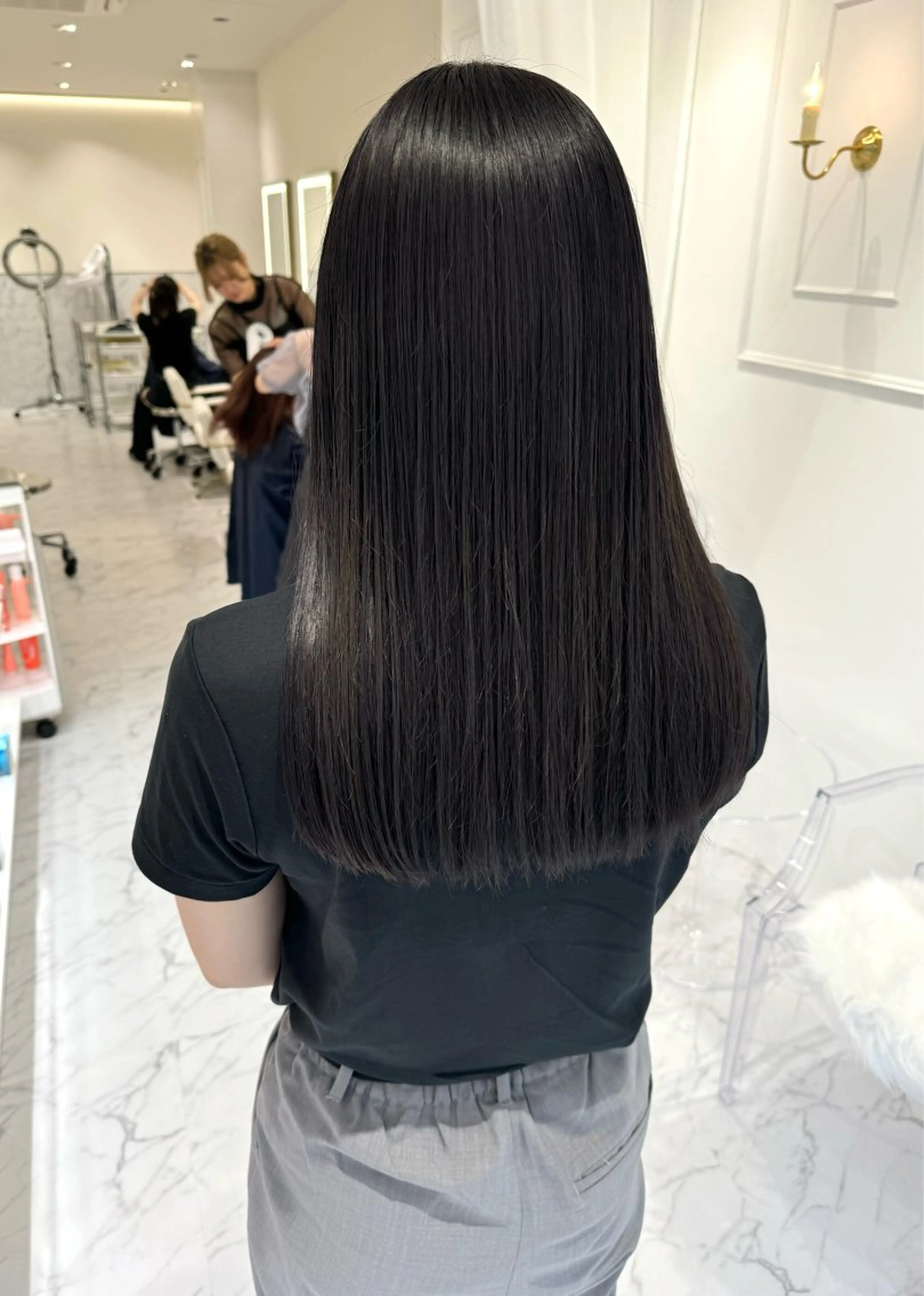 ロング カラー ヘアカラー トリートメント ParveMix🍀 藤原愛未のヘアスタイル