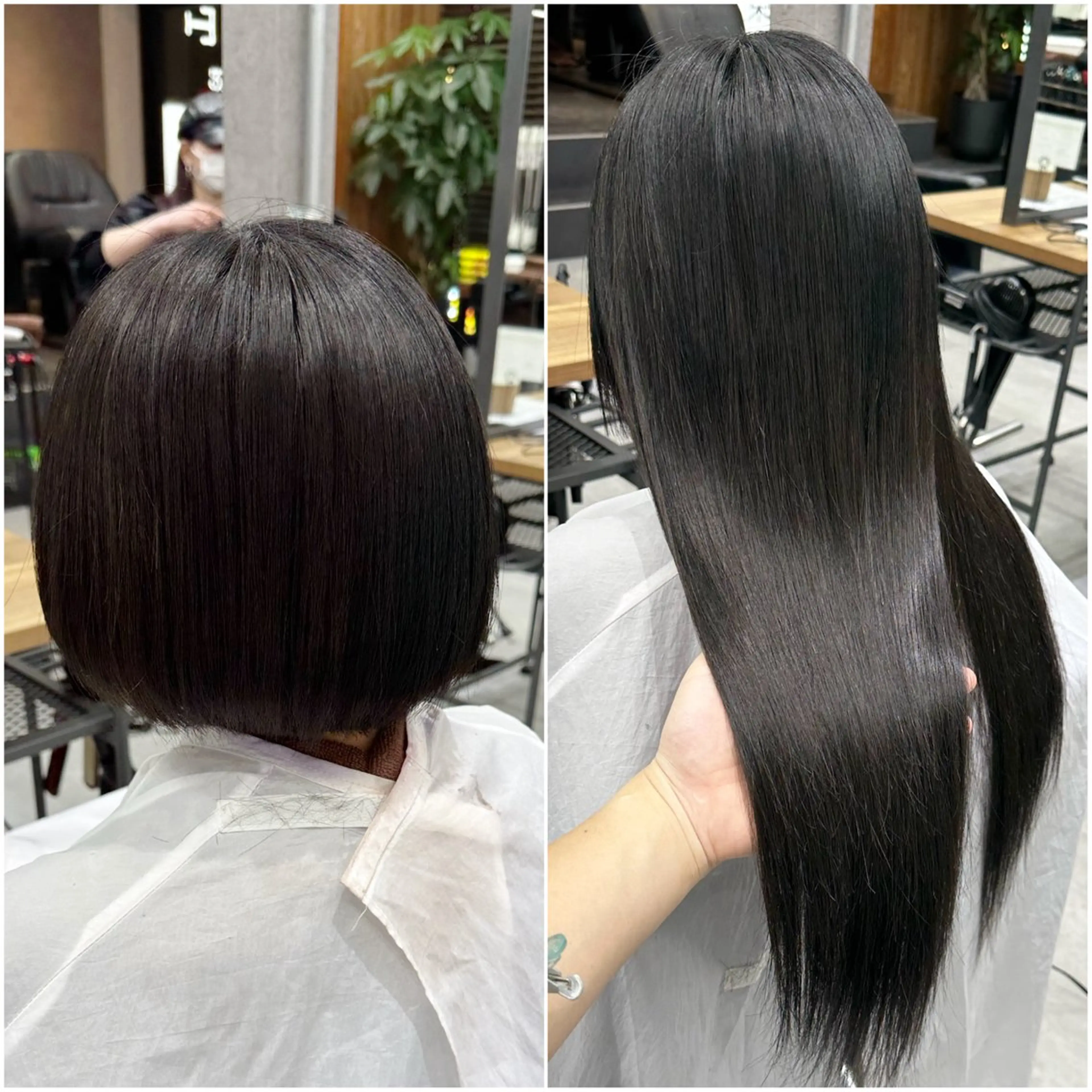 ロング カラー シールエクステ ボブ エクステ エクステ 池袋🧡ダブルカラー /馴染ませエクステのヘアスタイル