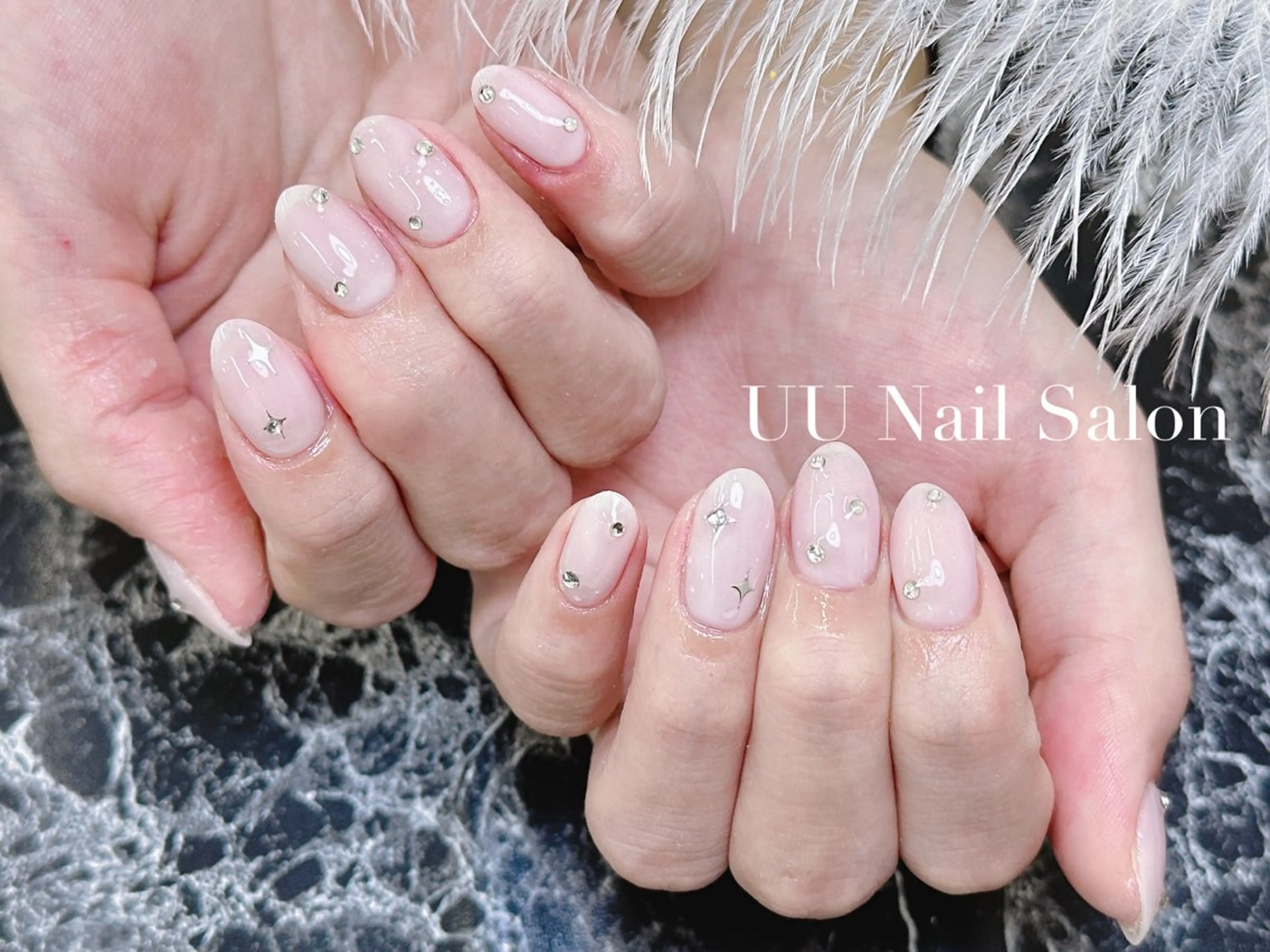 ネイル ストーンネイル ハンドネイル UU Nail Salon 西川口のネイルデザイン
