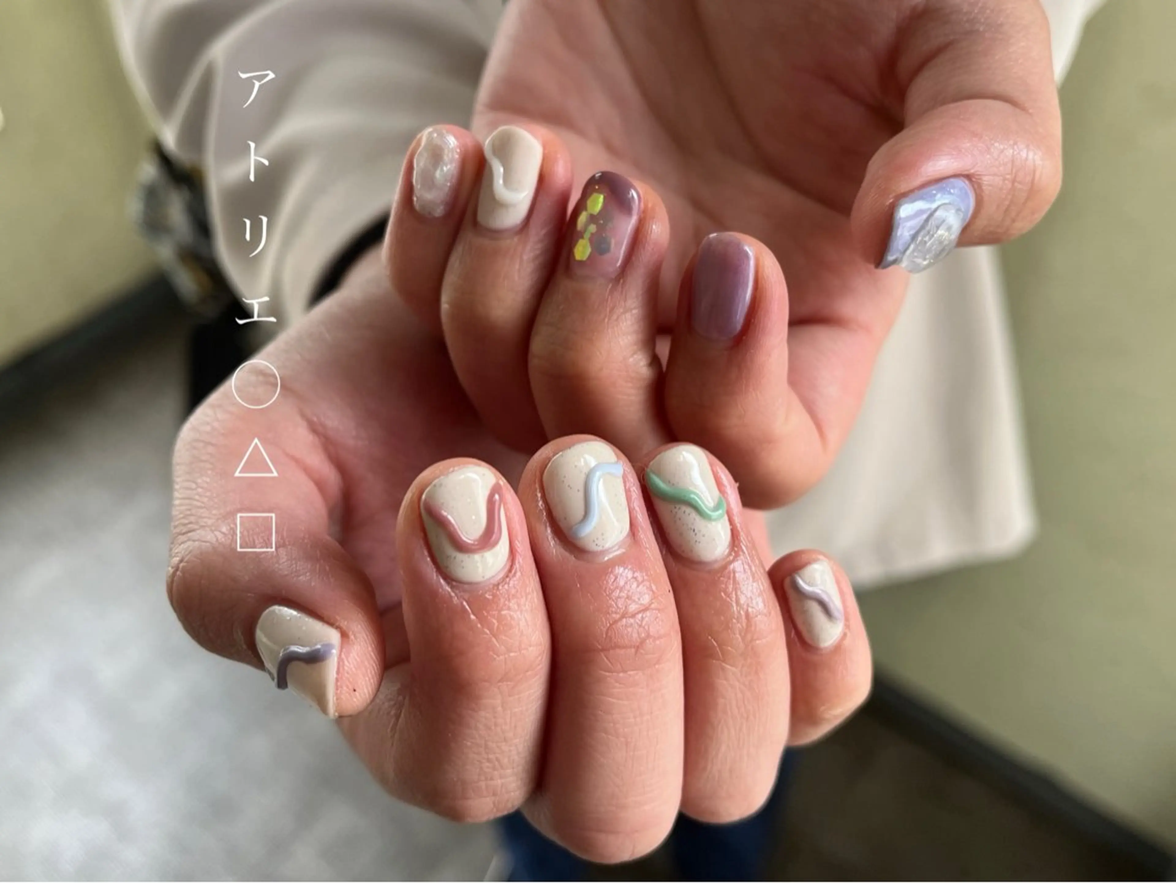 ネイル ハンドネイル アトリエ ○△□のネイルデザイン