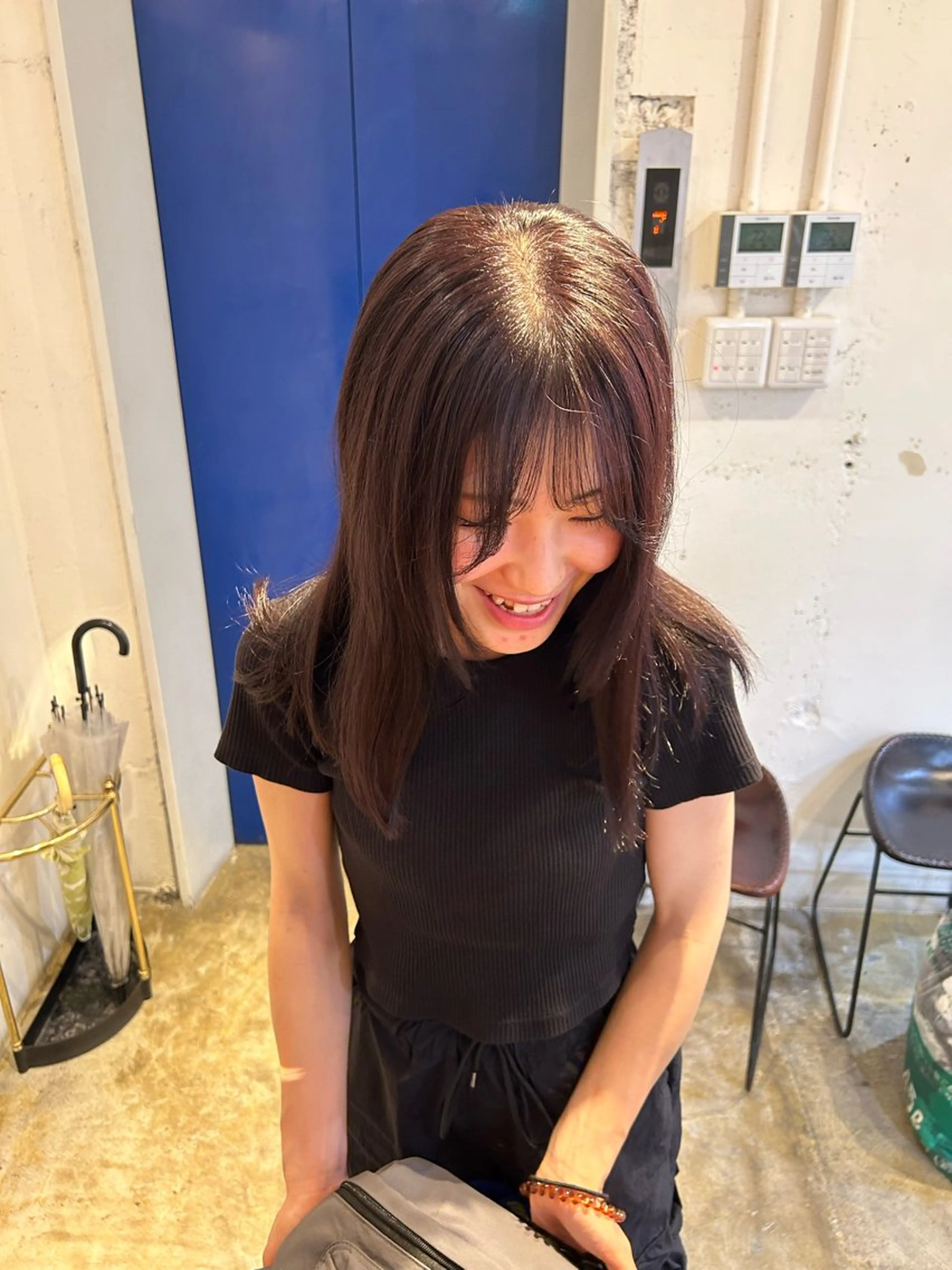 セミロング カラー ラベンダーカラー ラベンダーピンク ピンクカラー ナチュラル大人っぽい スタイル MAORIのヘアスタイル