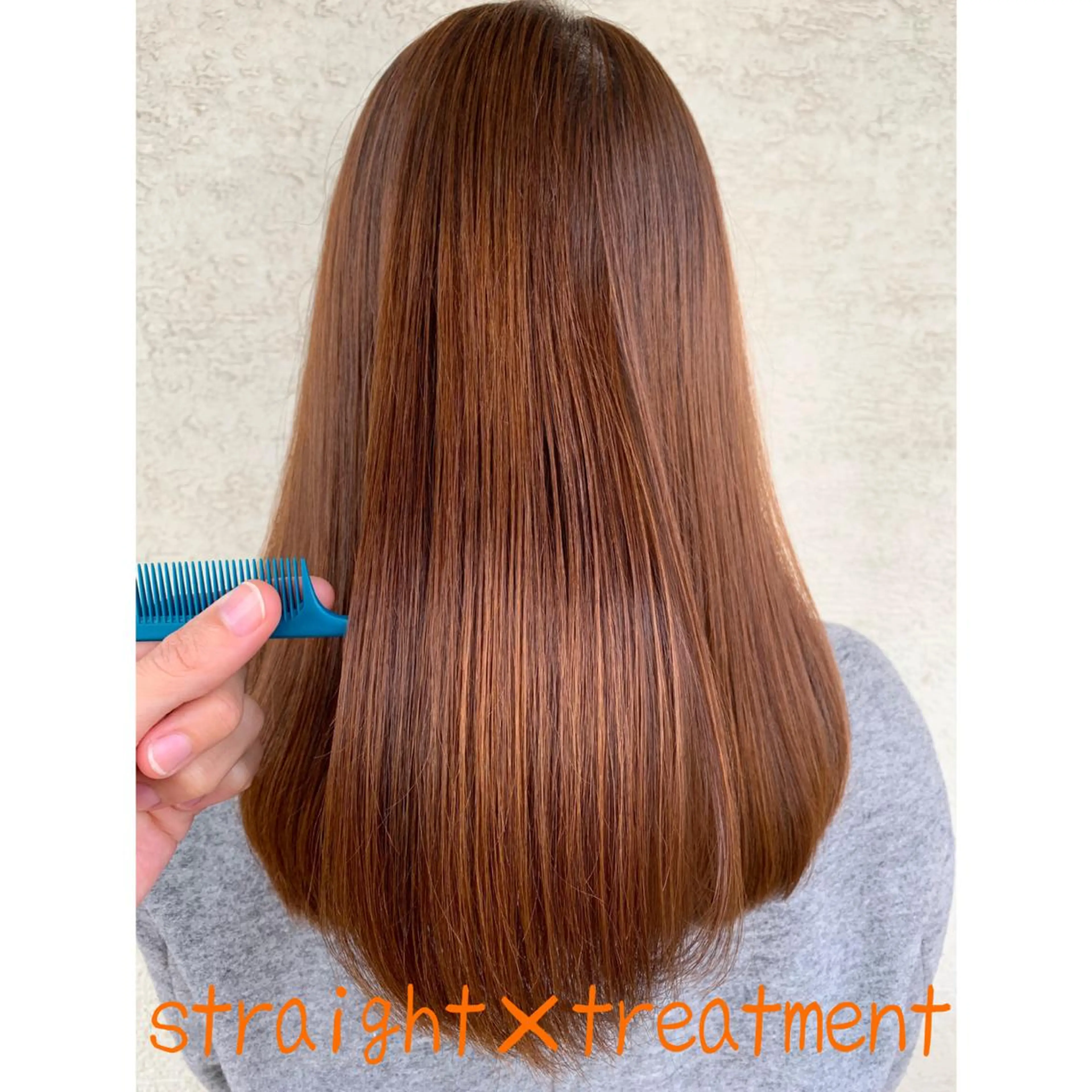 セミロング パーマ カット 縮毛矯正 トリートメント アブアイ所属・艶髪・酸性ストレート フリツのヘアスタイル