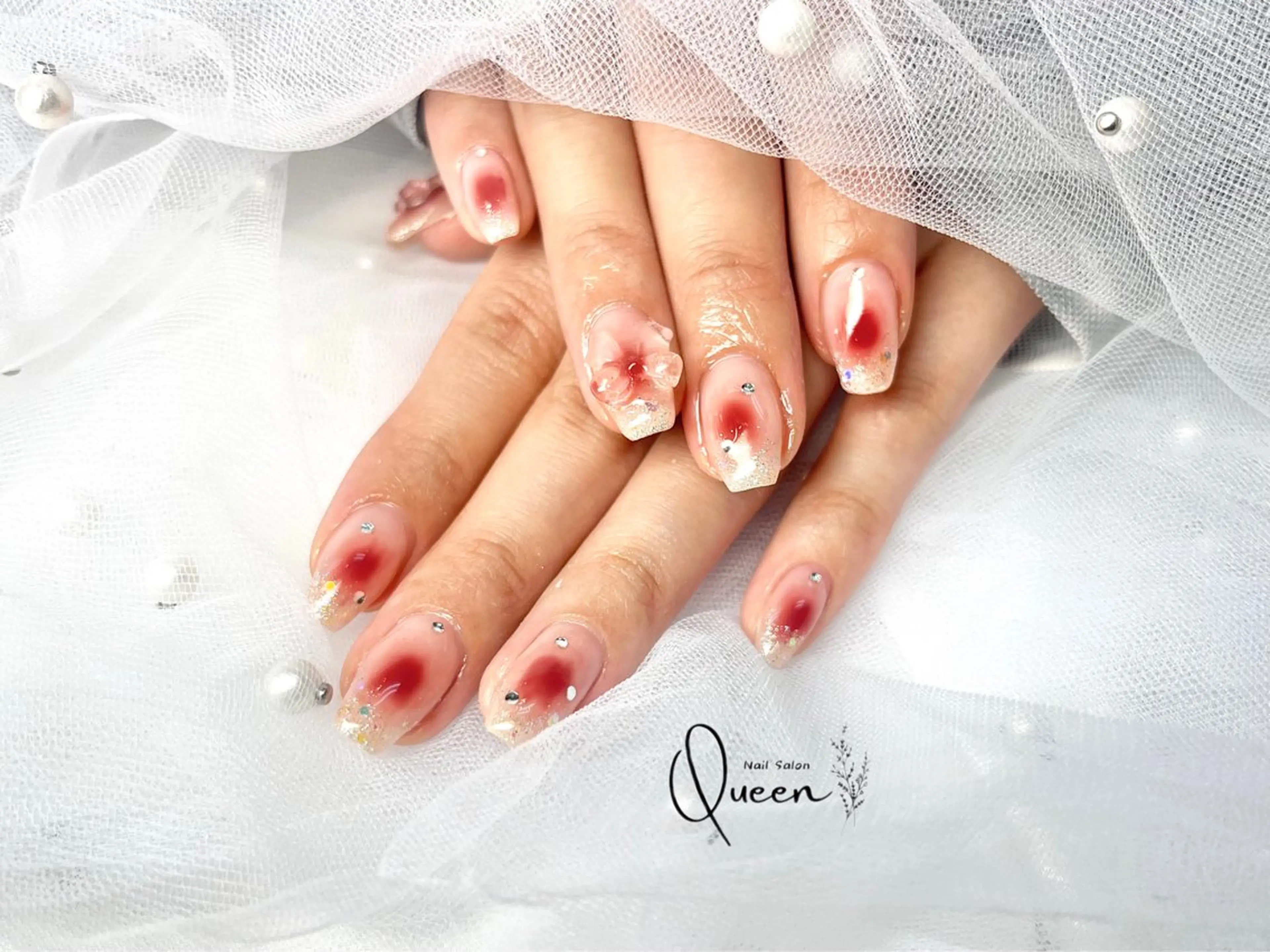 ネイル ハンドネイル Queen nail 北堀江 ASUKAのネイルデザイン