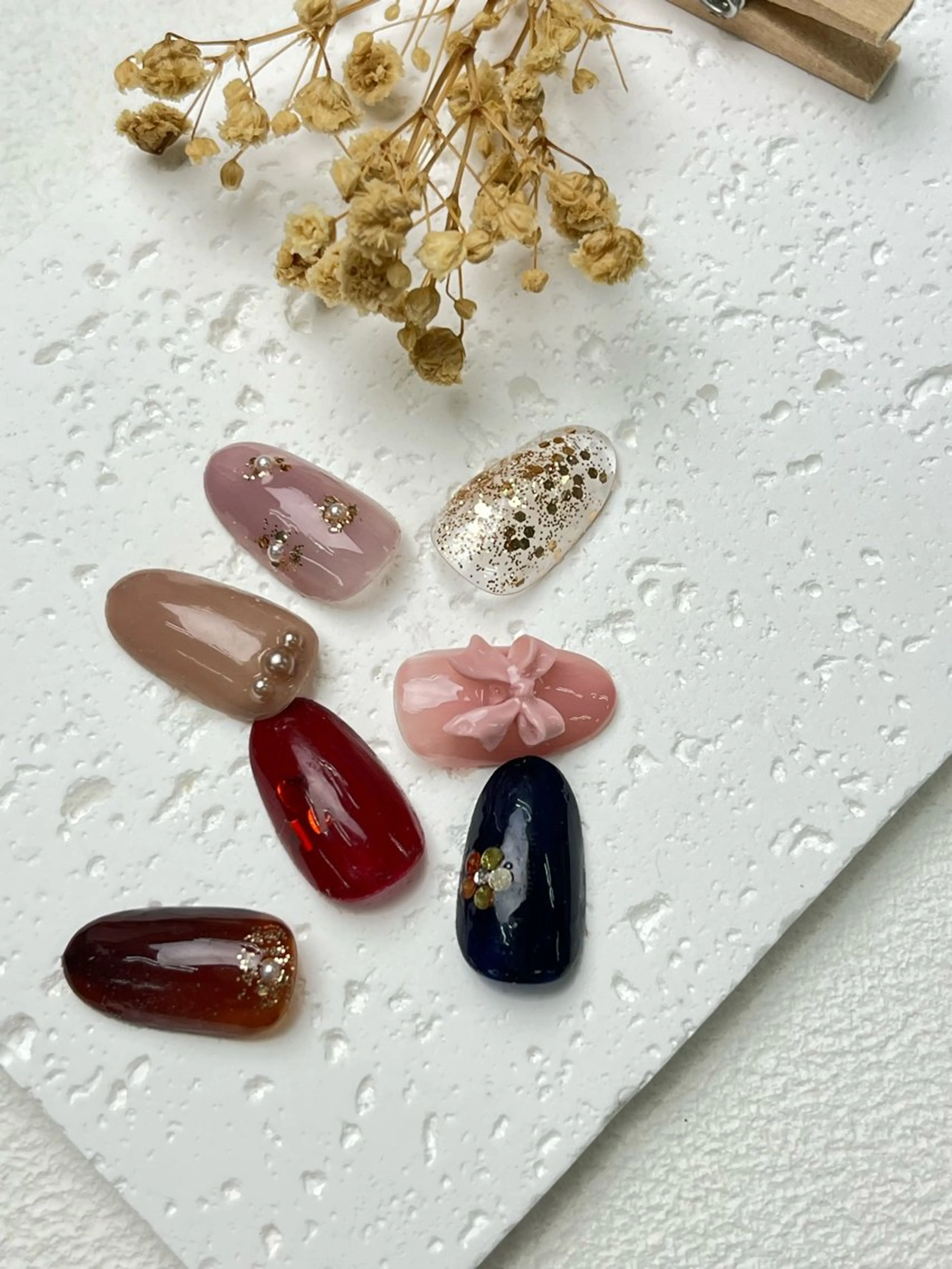 【10月限定🍂/オフあり】ハンドワンカラー+サンプルアート2本の写真