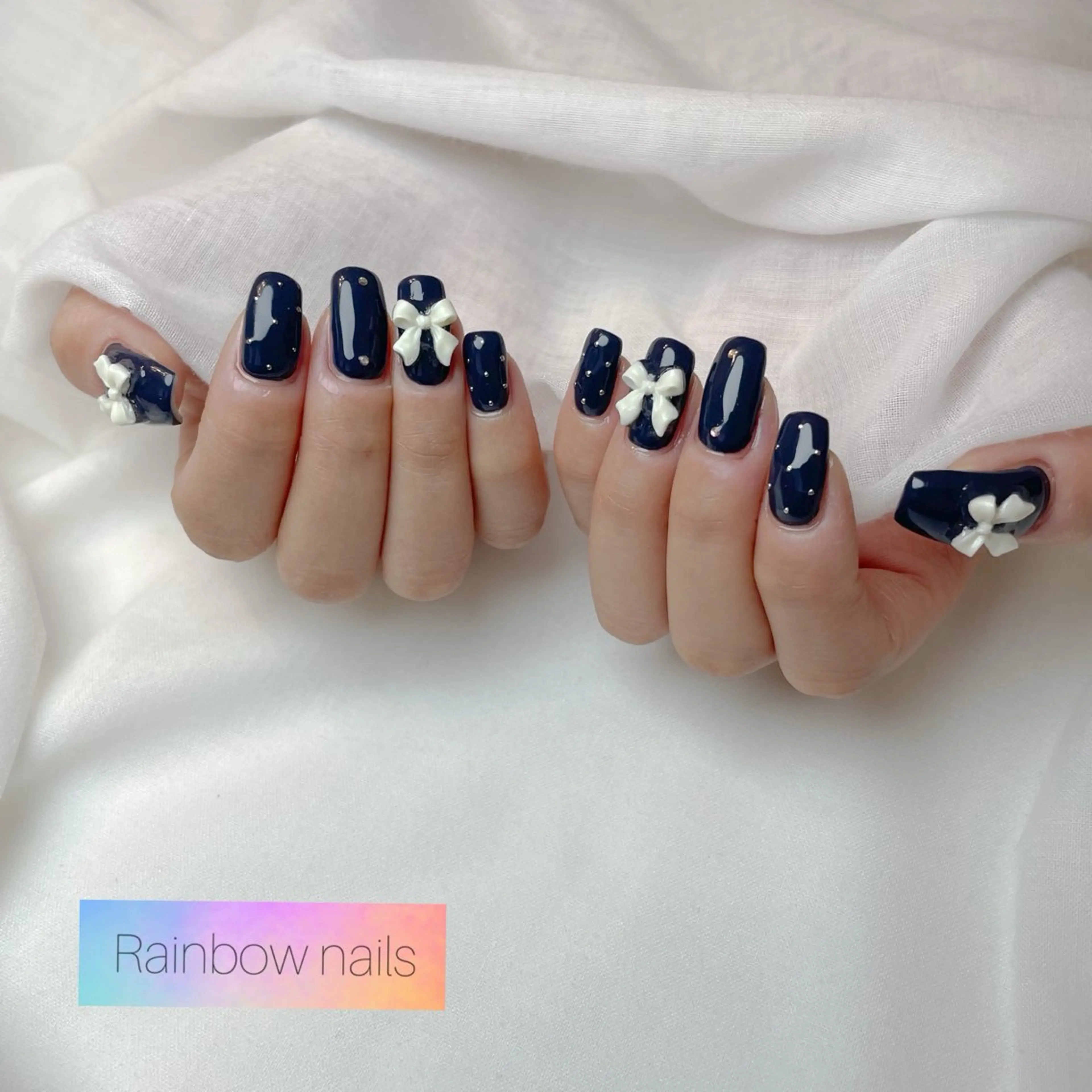 ネイル Rainbow nailsくろちゃんのネイルデザイン