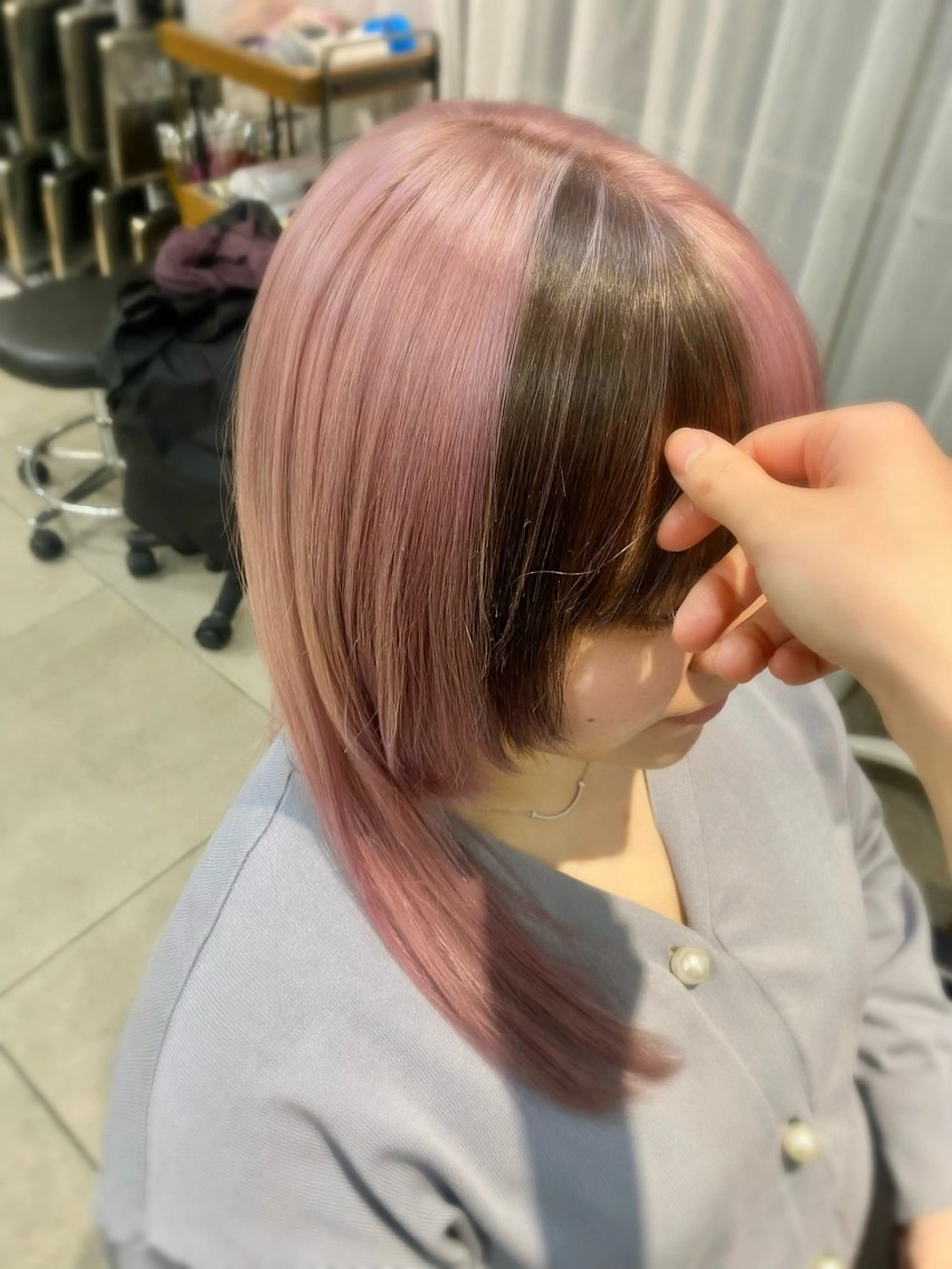 カラー ピンクカラー ヘアカラー Lomalia @hayaのヘアスタイル