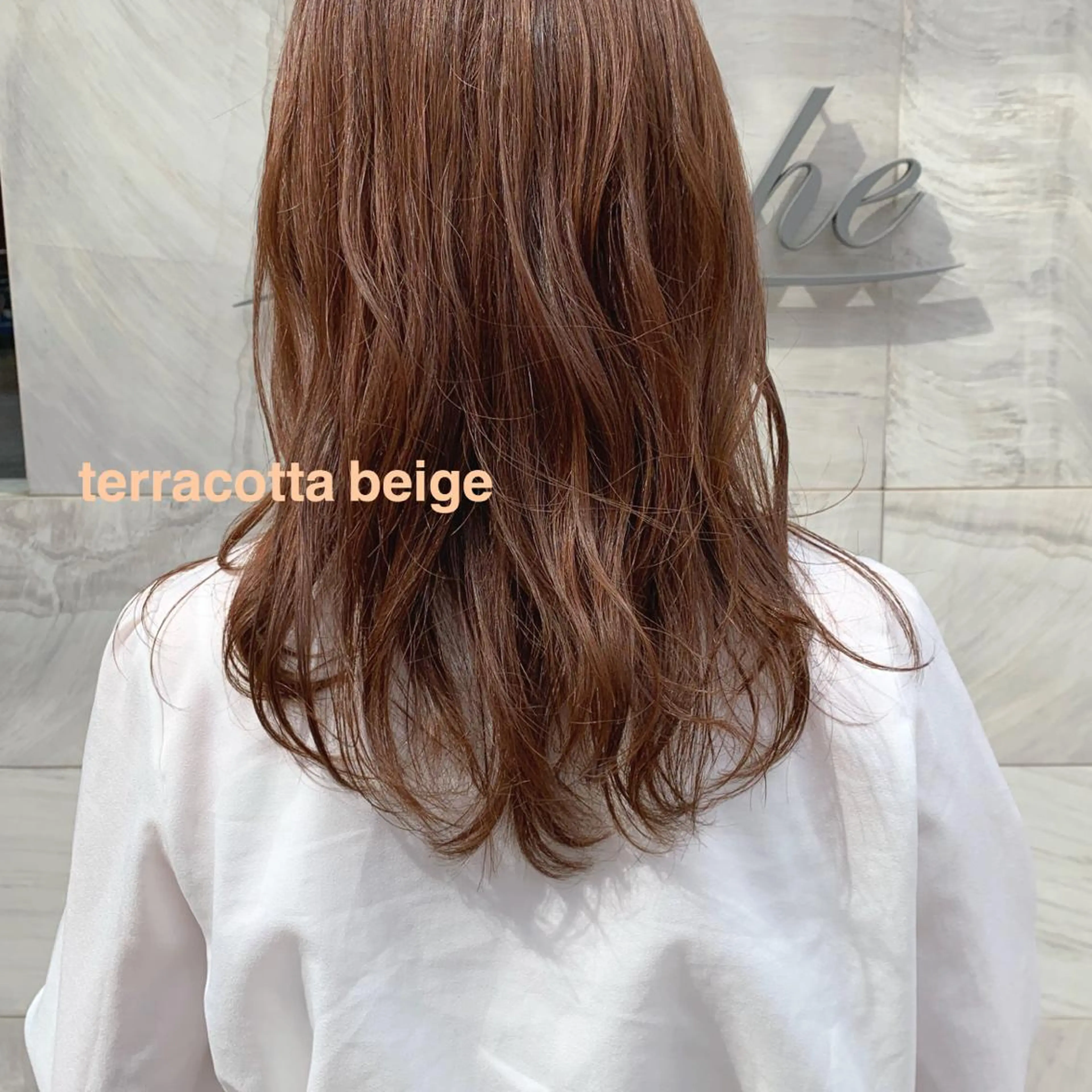 カラー テラコッタ ヘアカラー ヘアセット Well所属・sato harunaのヘアスタイル