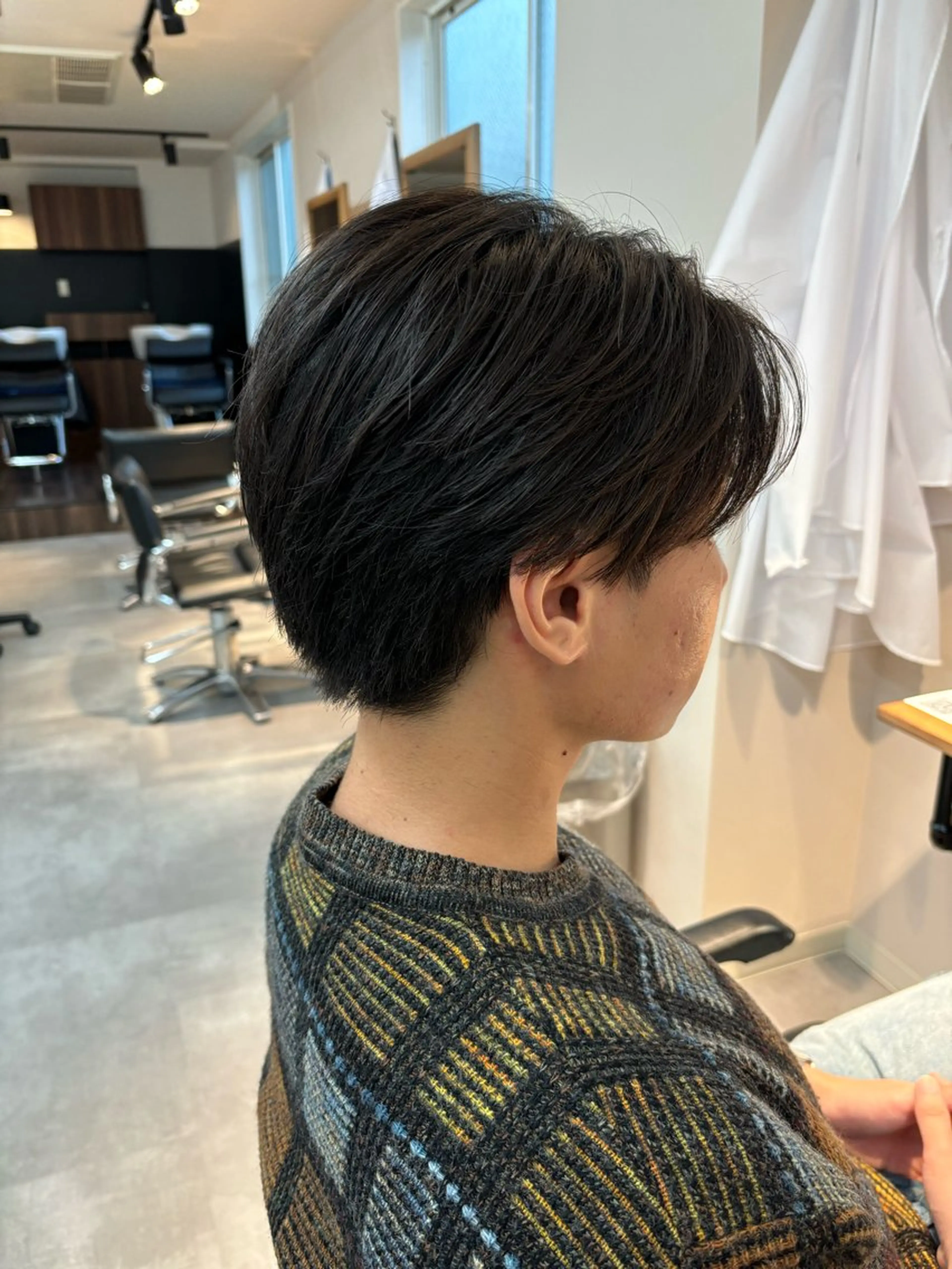 ロング カット 保立/メンズカット 千葉駅フェザーパーマのヘアスタイル