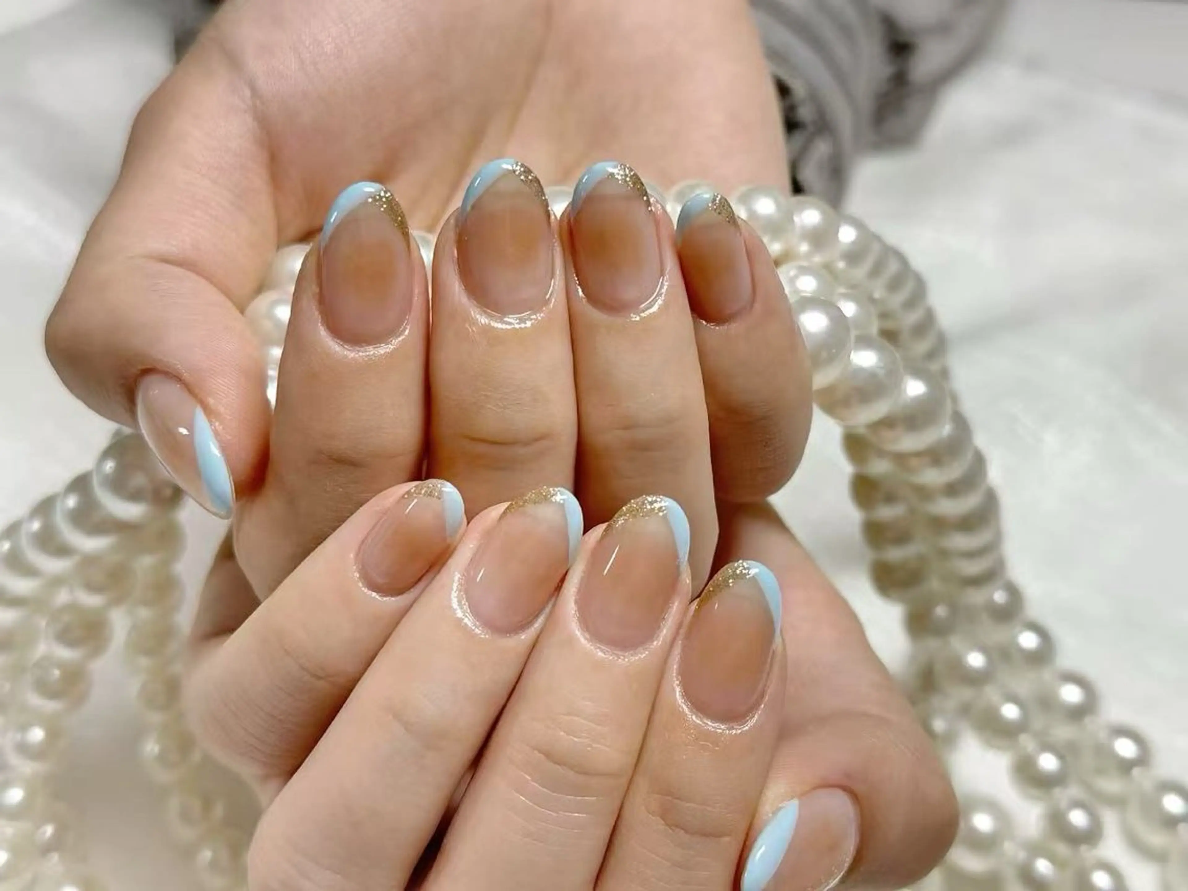 ネイル クリアネイル 成人式 フラッシュネイル フットネイル フレンチネイル 💫KASUMI 💅のネイルデザイン