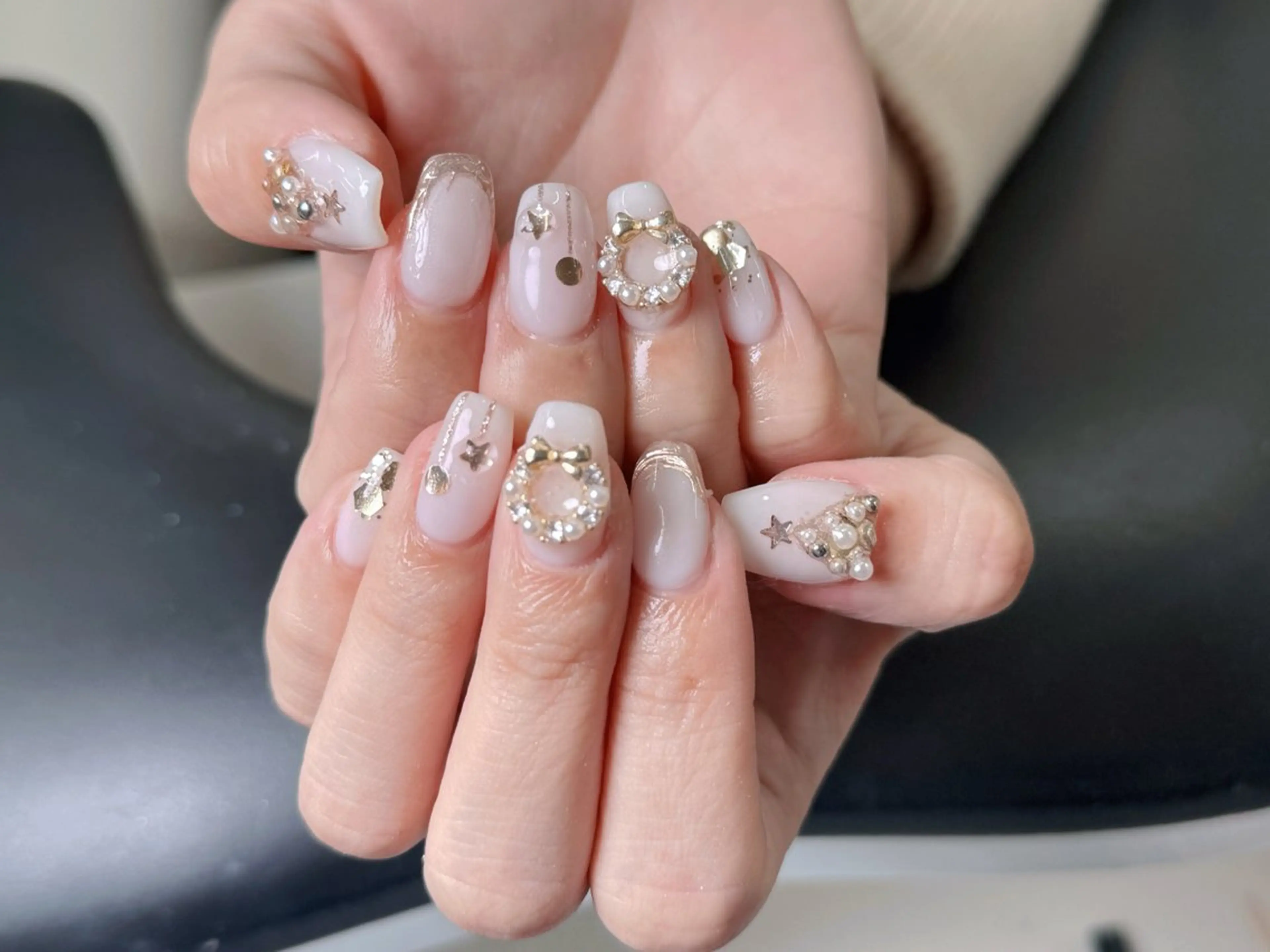 ネイル チークネイル 長さ出し フラッシュネイル フットネイル フレンチネイル ハンドネイル ハンドケア Nail&Eyela sh Nanaのネイルデザイン