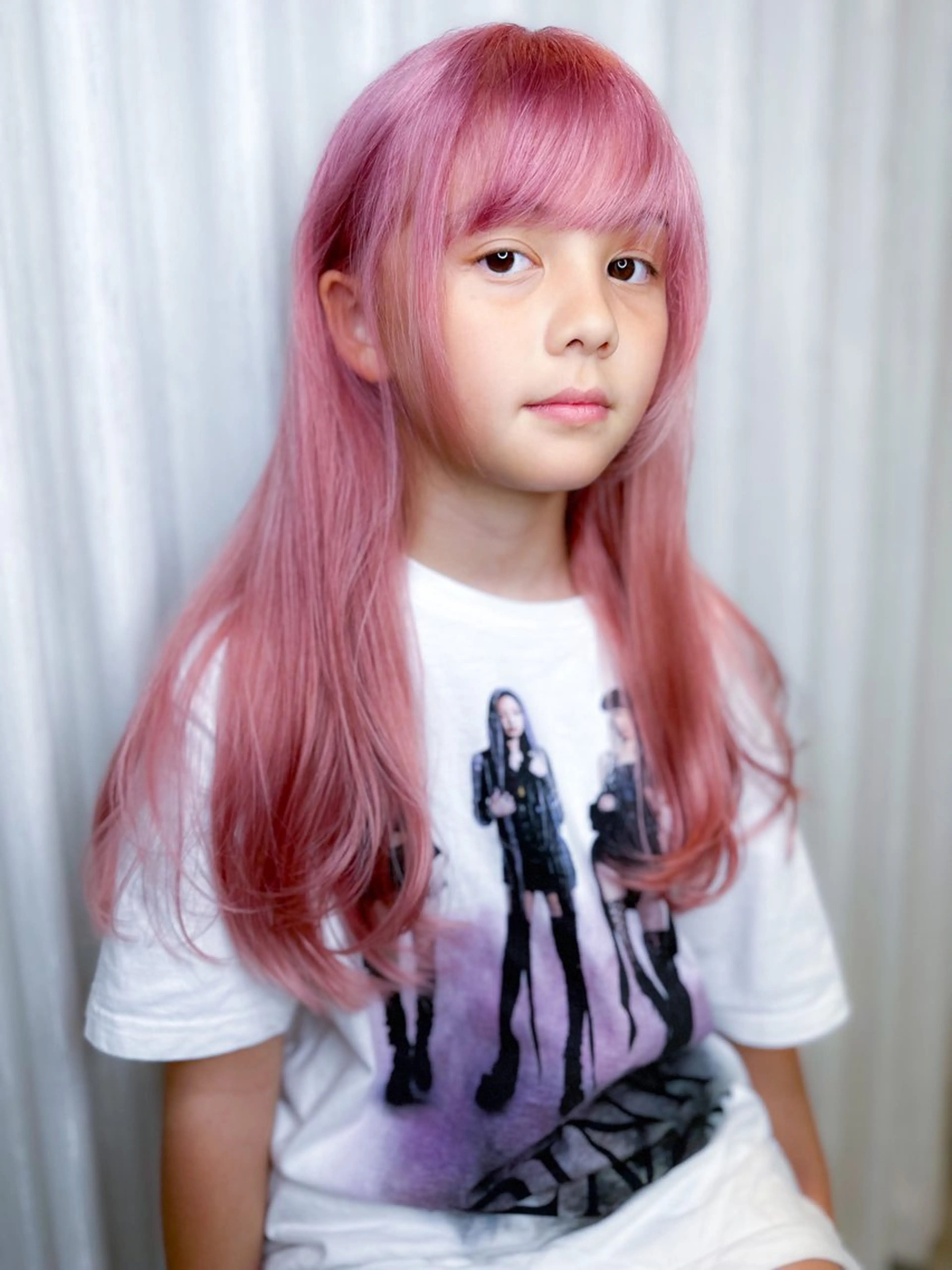 ロング カラー ブリーチ ピンクカラー ヘアカラー BOX mico.のヘアスタイル