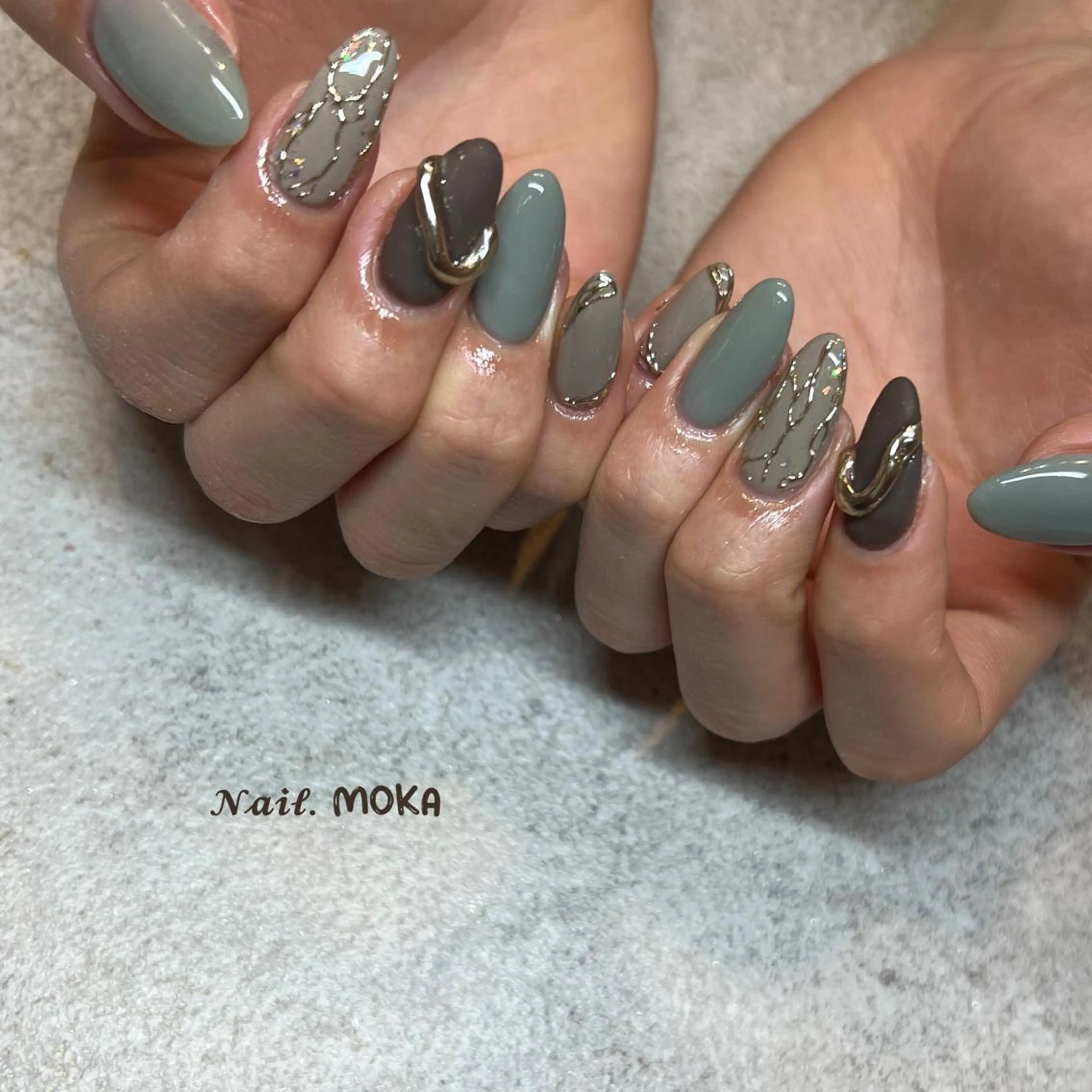 ネイル ミラーネイル ハンドネイル nail salon MOKAのネイルデザイン
