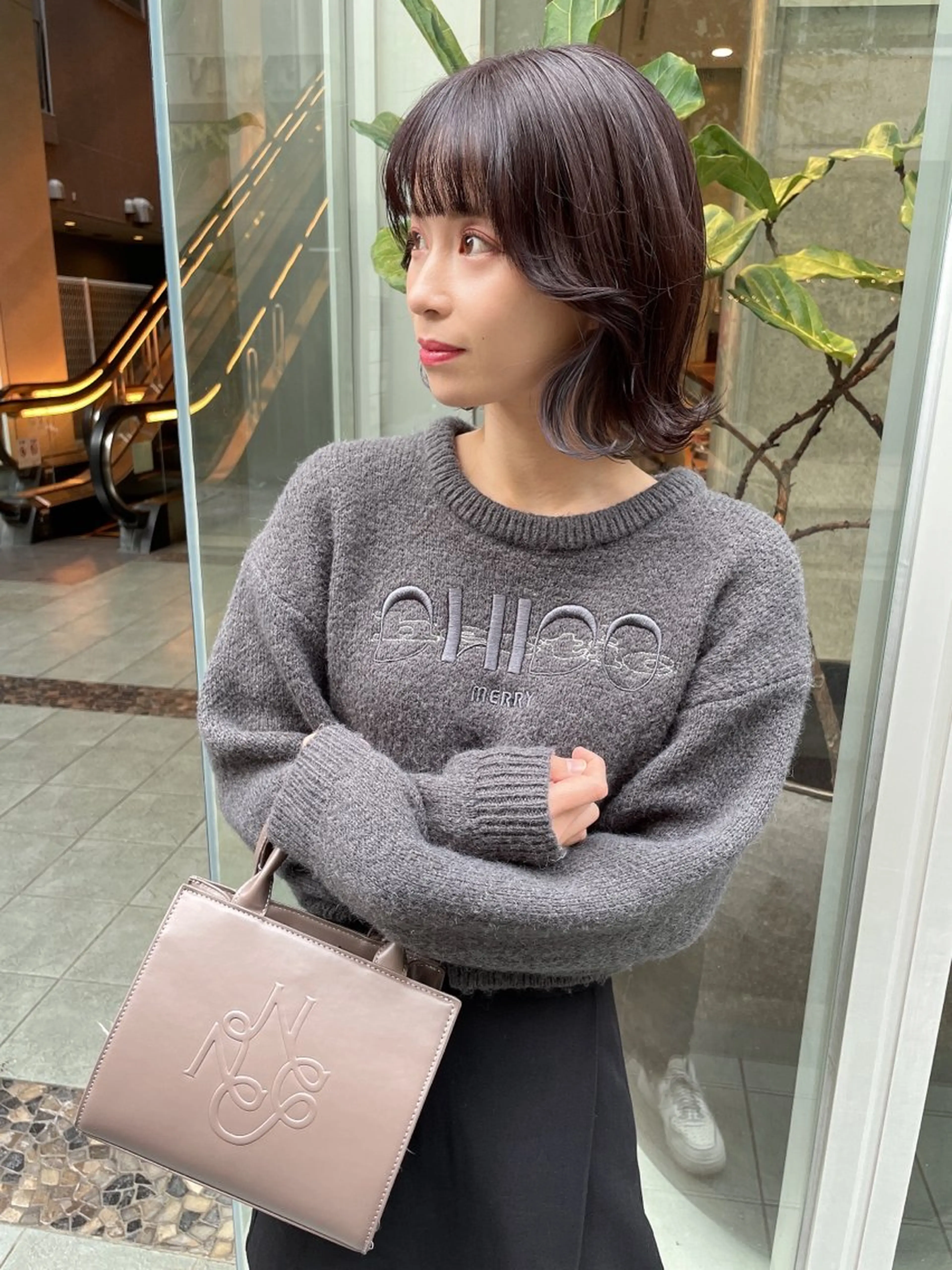 ミディアム カラー カット ヘアカラー トリートメント 髪質改善will hairdesignのヘアスタイル