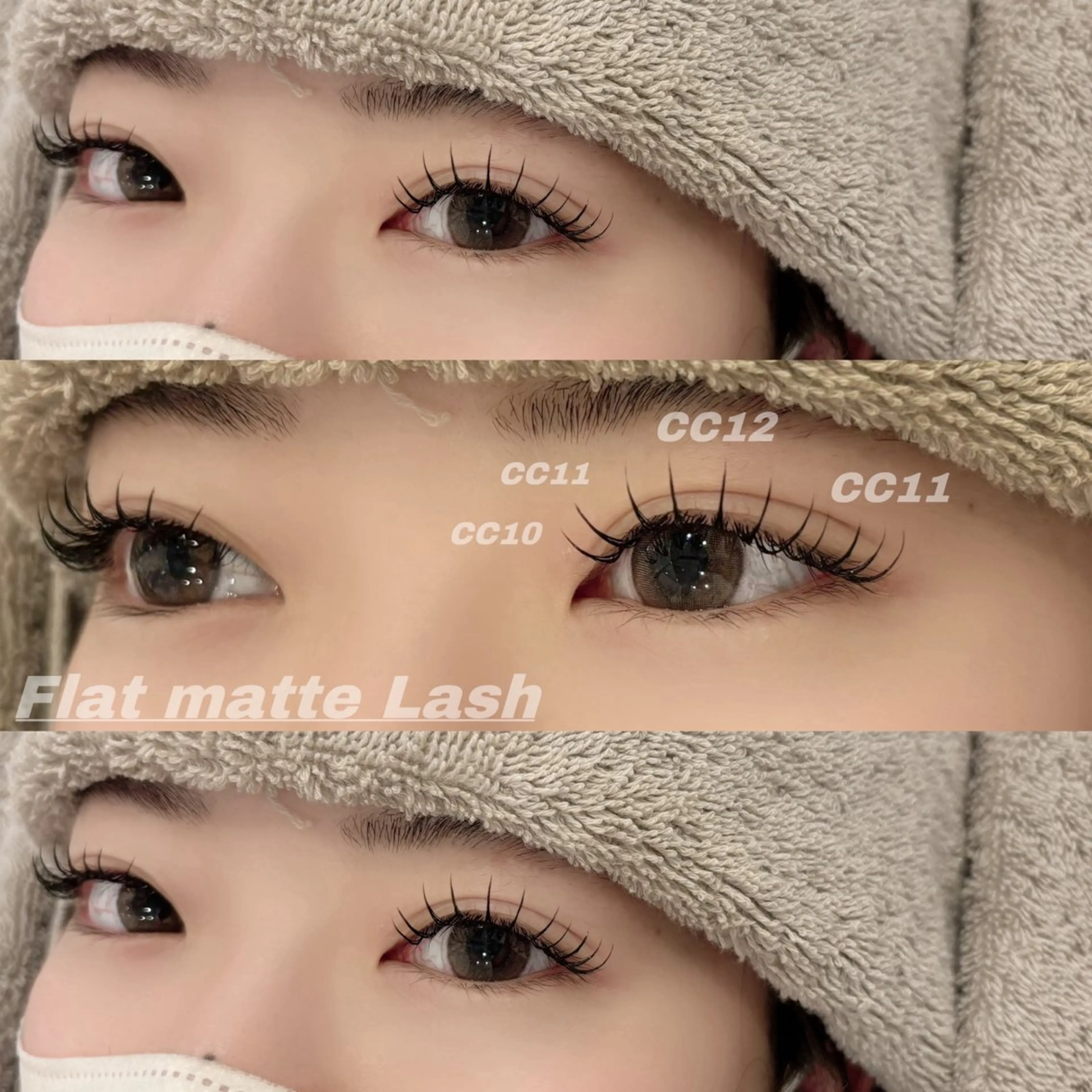 マツエク・マツパ 束感まつ毛 CCカール Cカール フラットラッシュ Eye ELSA lash栄店 長沼の眉毛・アイブロウイメージ