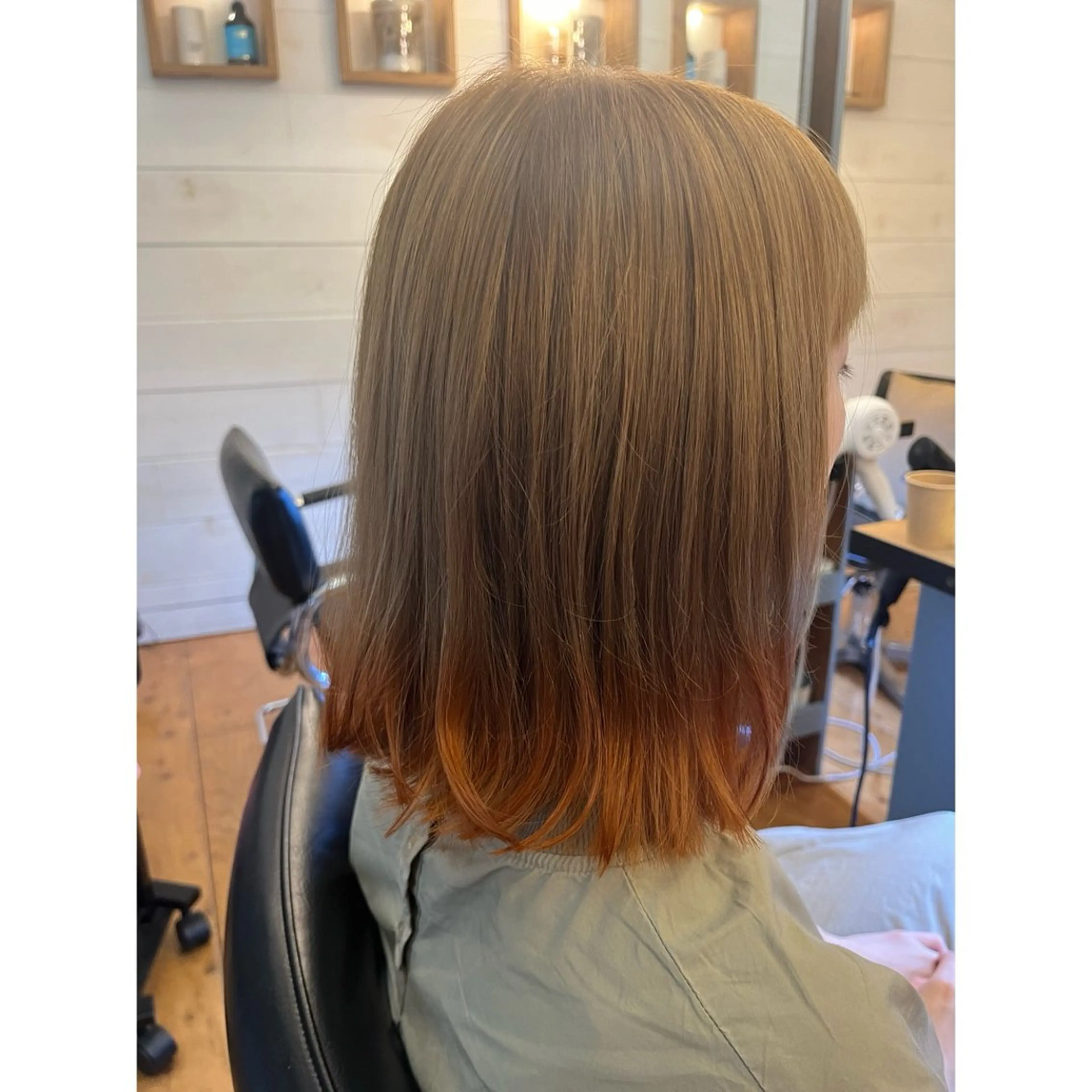 ミディアム カラー Lagom なかだのヘアスタイル