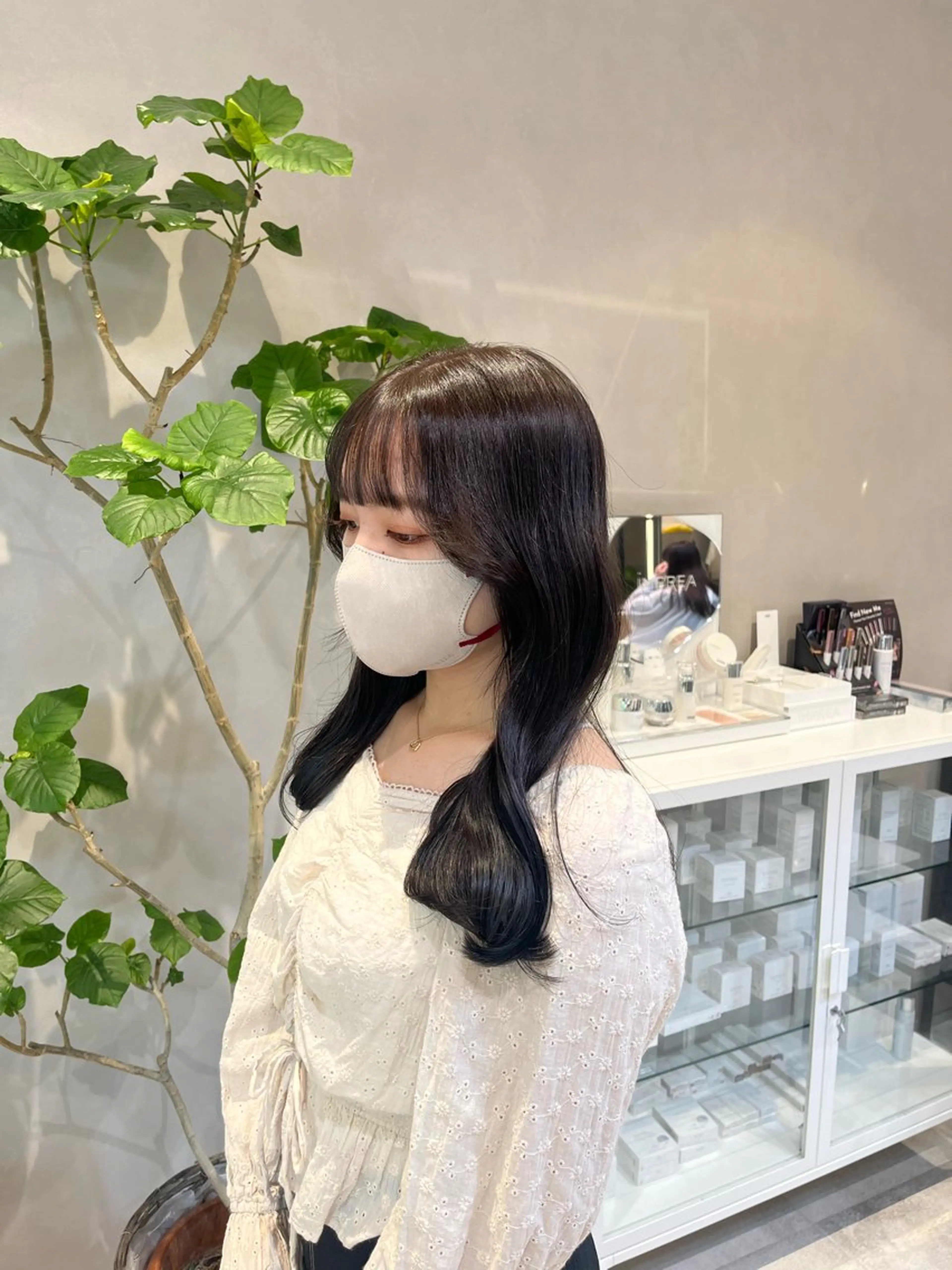 カラー ニュアンスパーマ 曲がる縮毛矯正　爲石のヘアスタイル