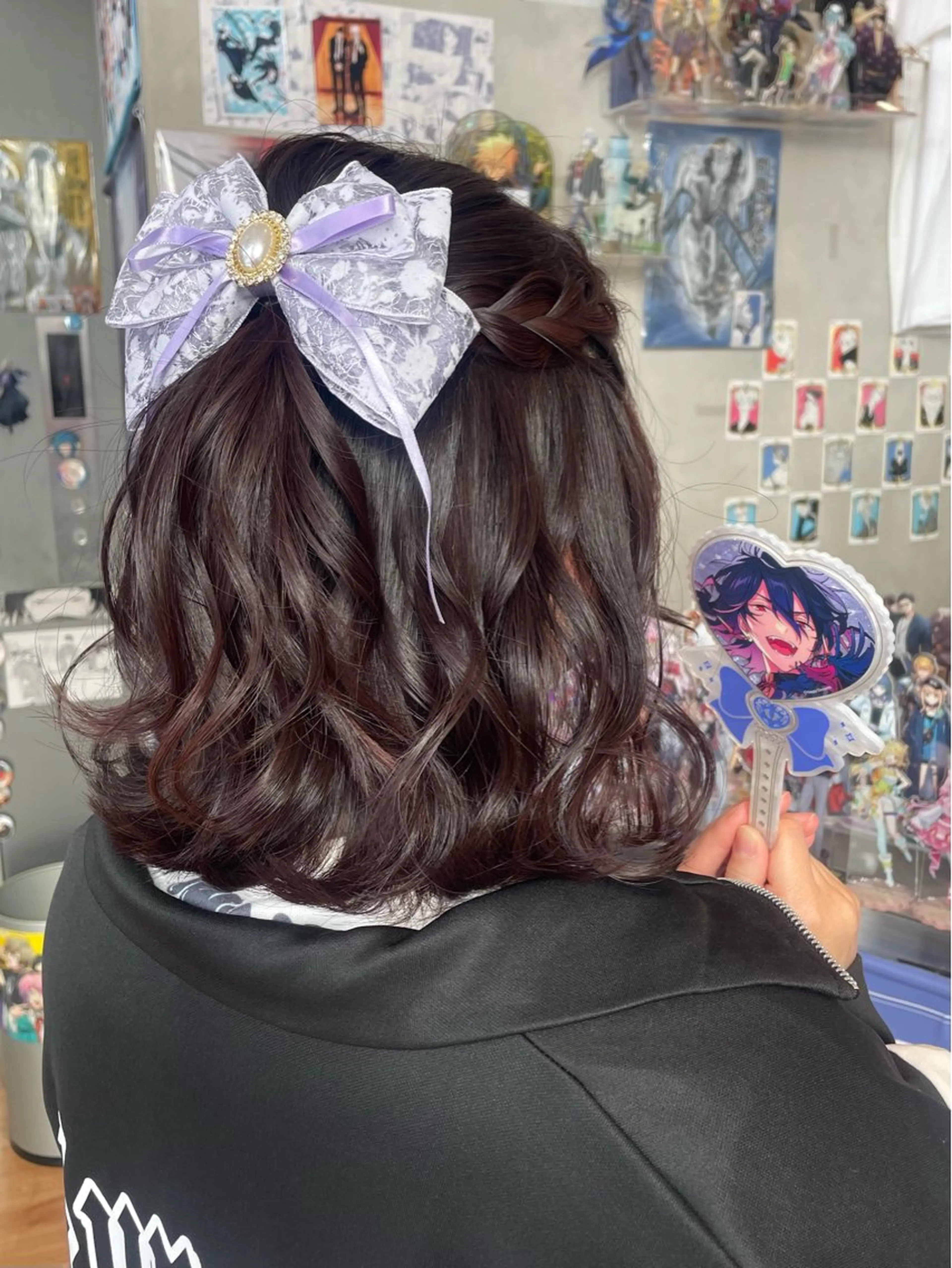 ミディアム ヘアセット 🍭ハイトーン/ レイヤーカット🦄のヘアスタイル