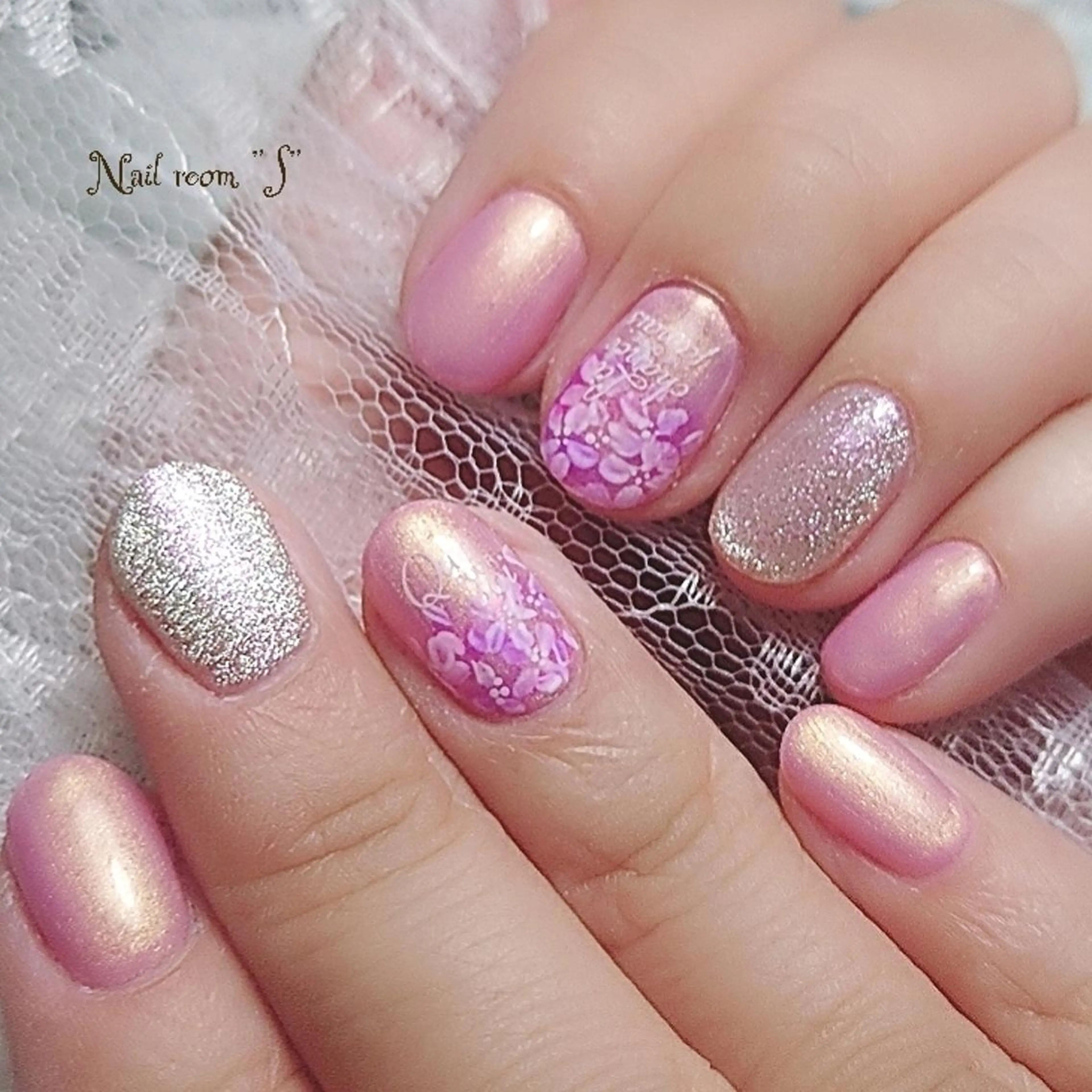 ネイル ピンク Nail room  "S"  SAKAIのネイルデザイン