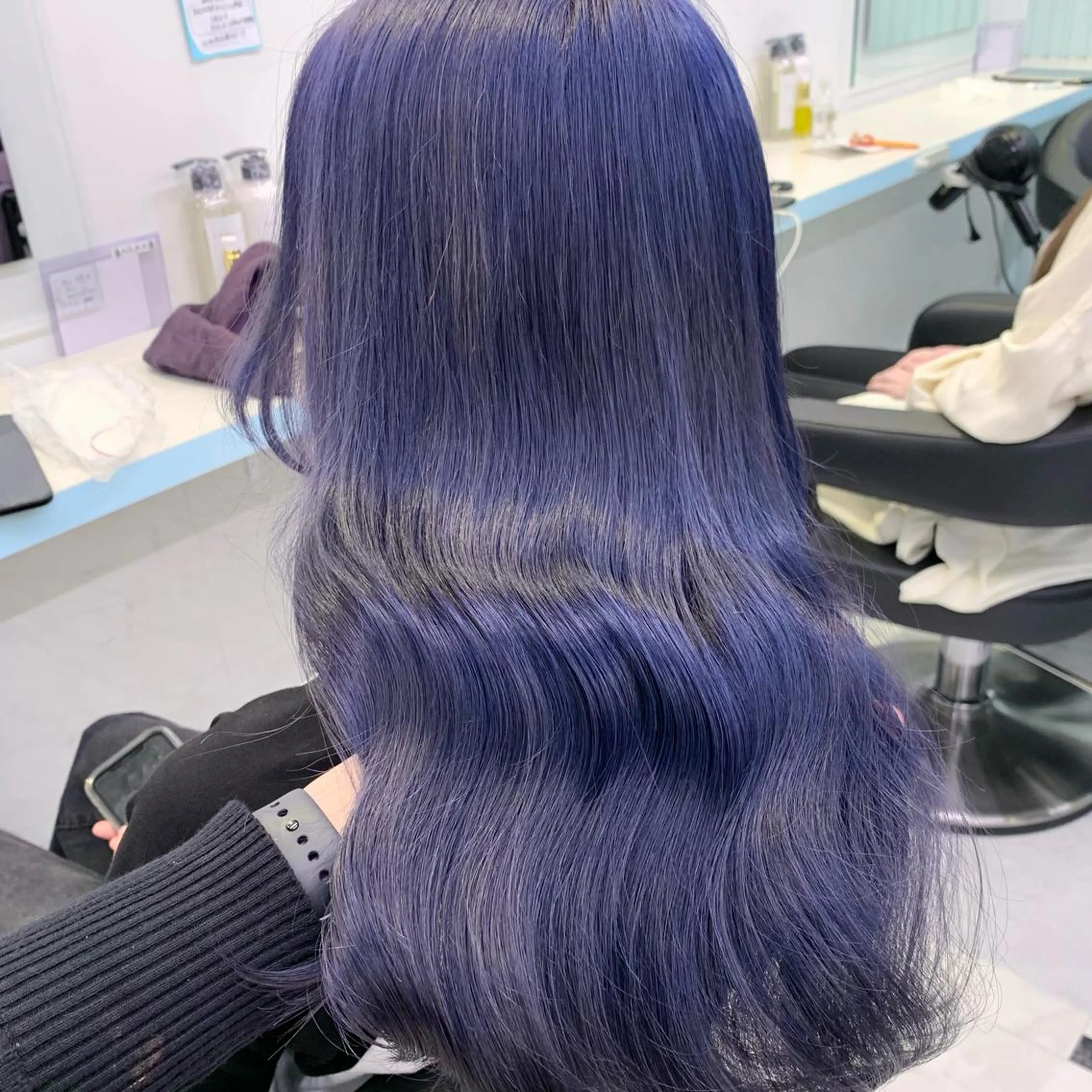 🦋ブルーカラーしたい人必見🦋ブリーチありダブルカラー《ケアブリーチ＋カラー＋髪質改善トリートメント》の写真