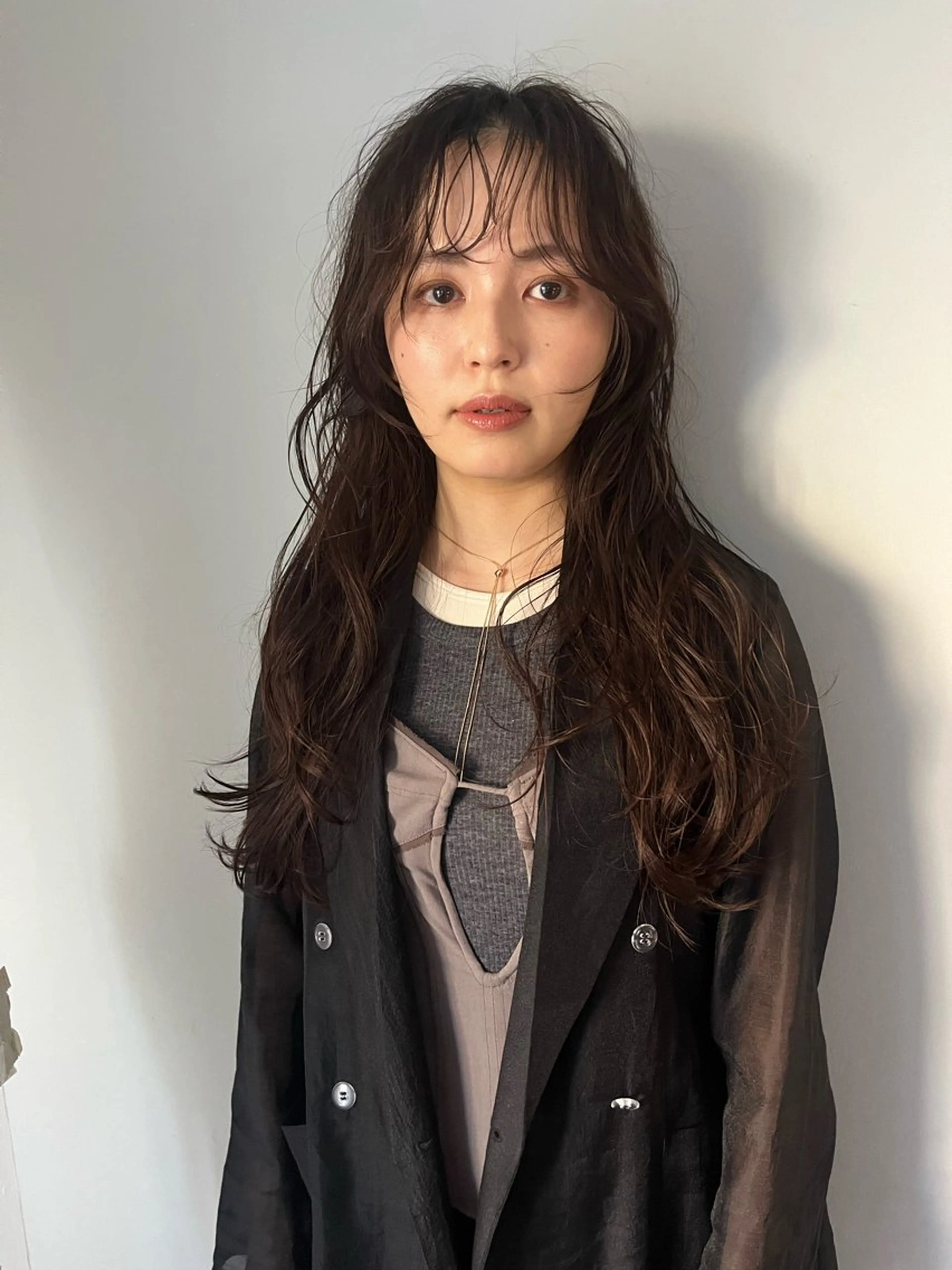 ロング パーマ pu+on. nailworks所属・fuyumi / ニュアンスネイルのネイルデザイン